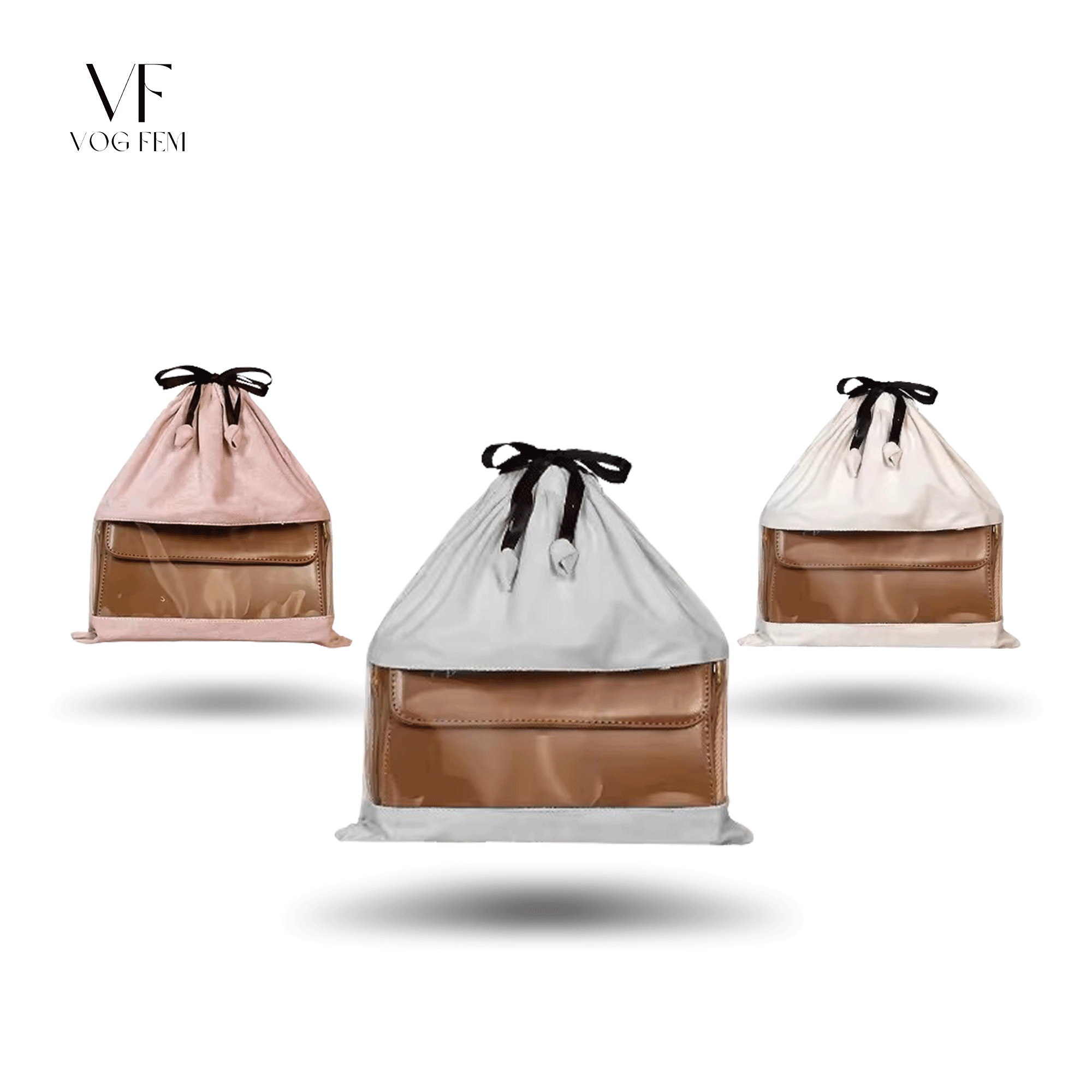 Suede Dust Bag with Transparent Window for Luxury Bag Storage