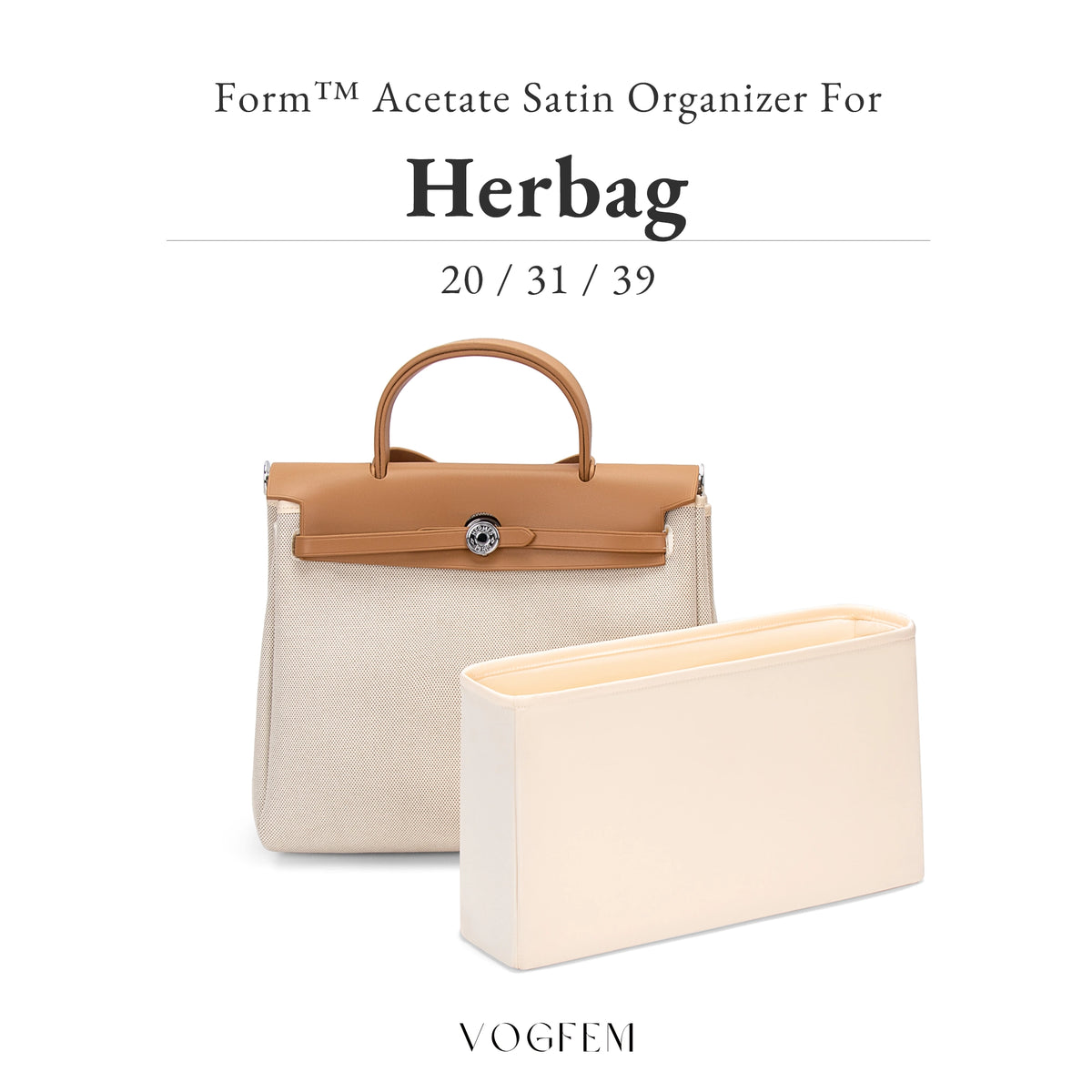 Form™ Acetate Satin Organizer for Hermes - Herbag