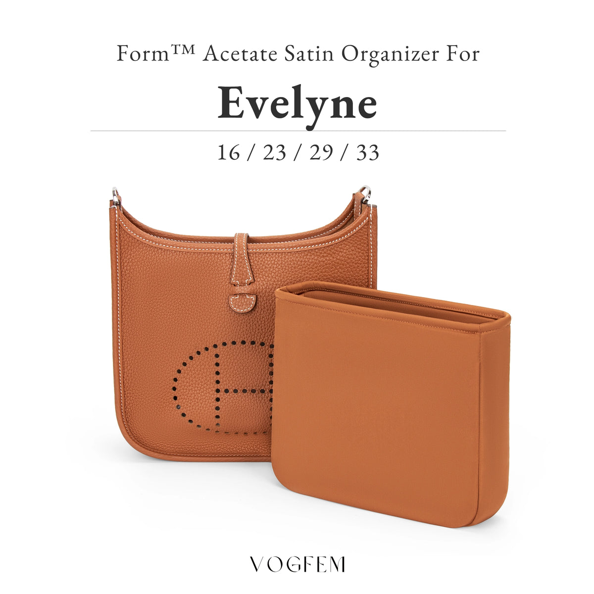 Form™ Acetate Satin Organizer for Hermes - Evelyne