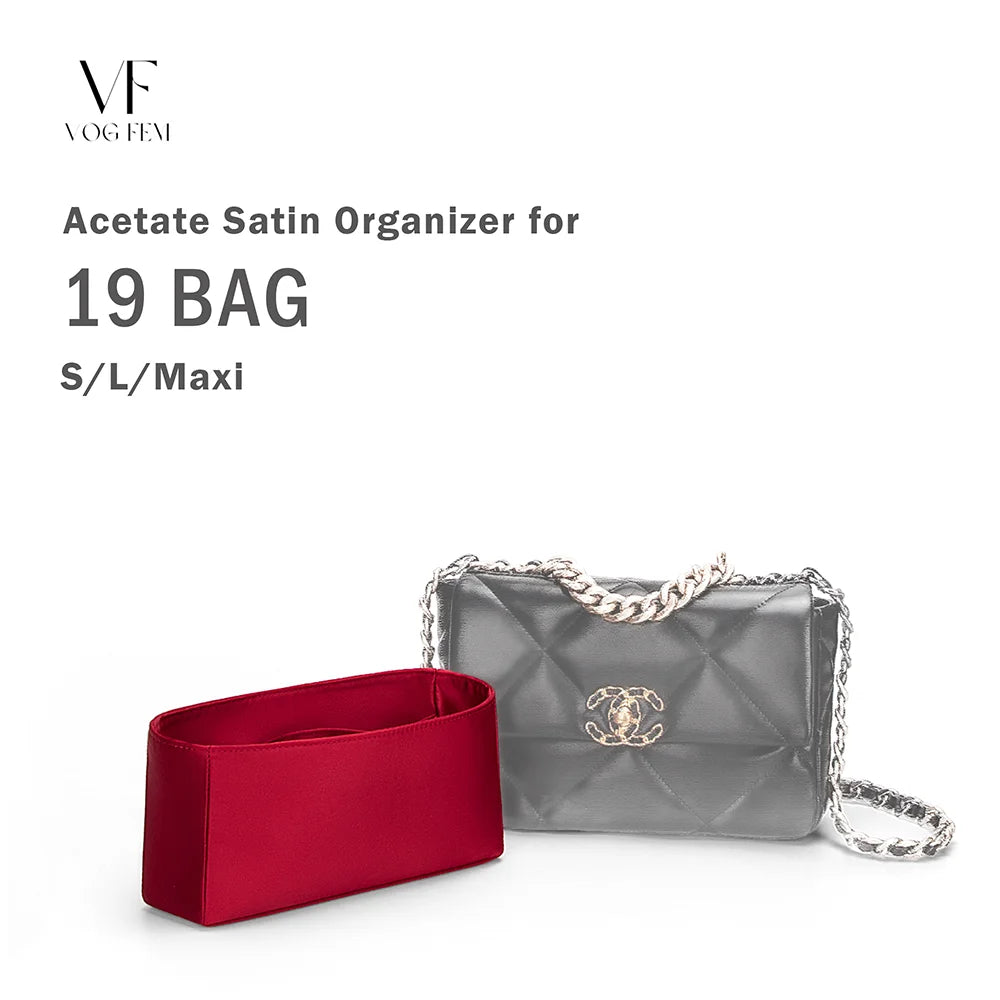 Acetate Satin Organizer for Chanel - 19 Bag