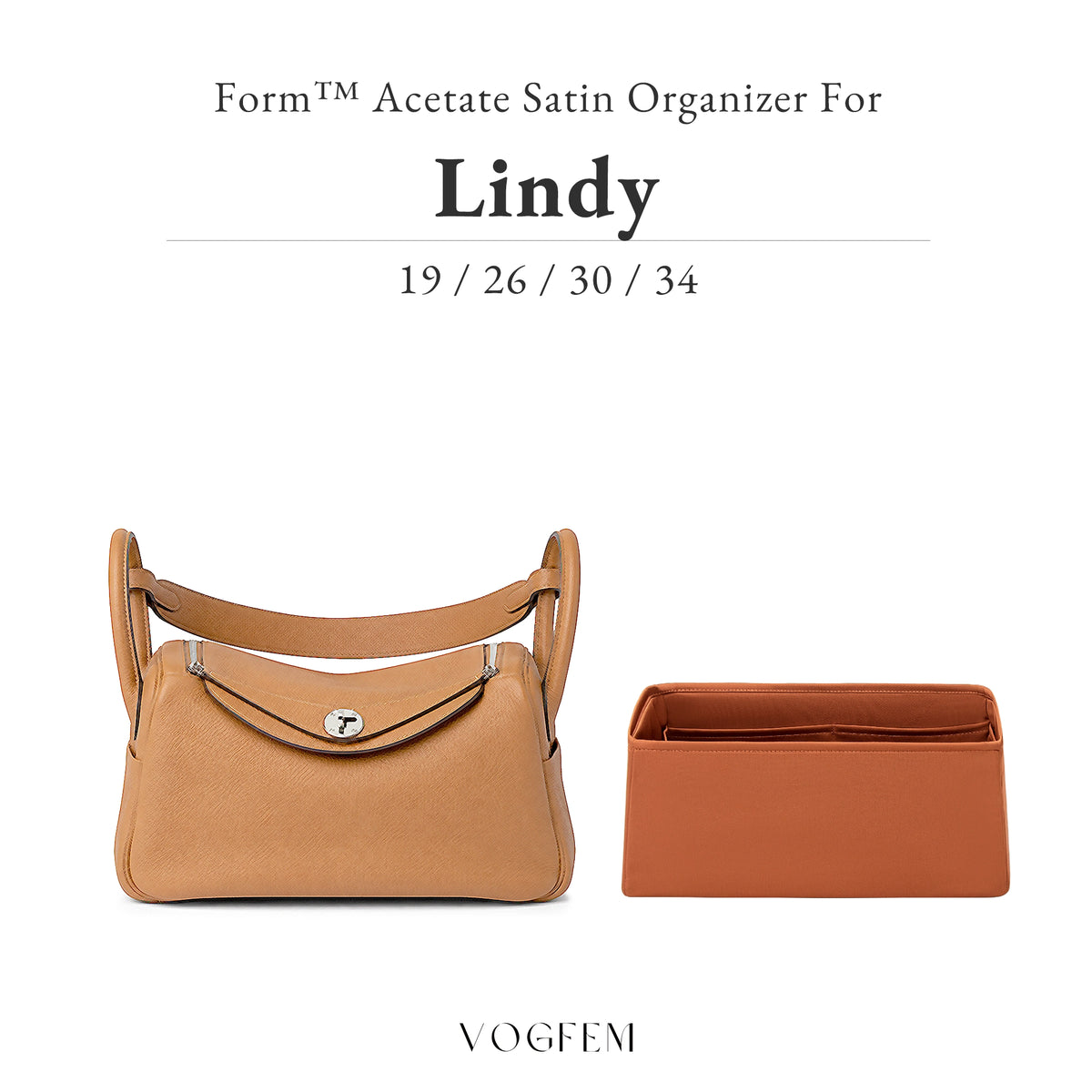 Form™ Acetate Satin Organizer for Hermes - Lindy