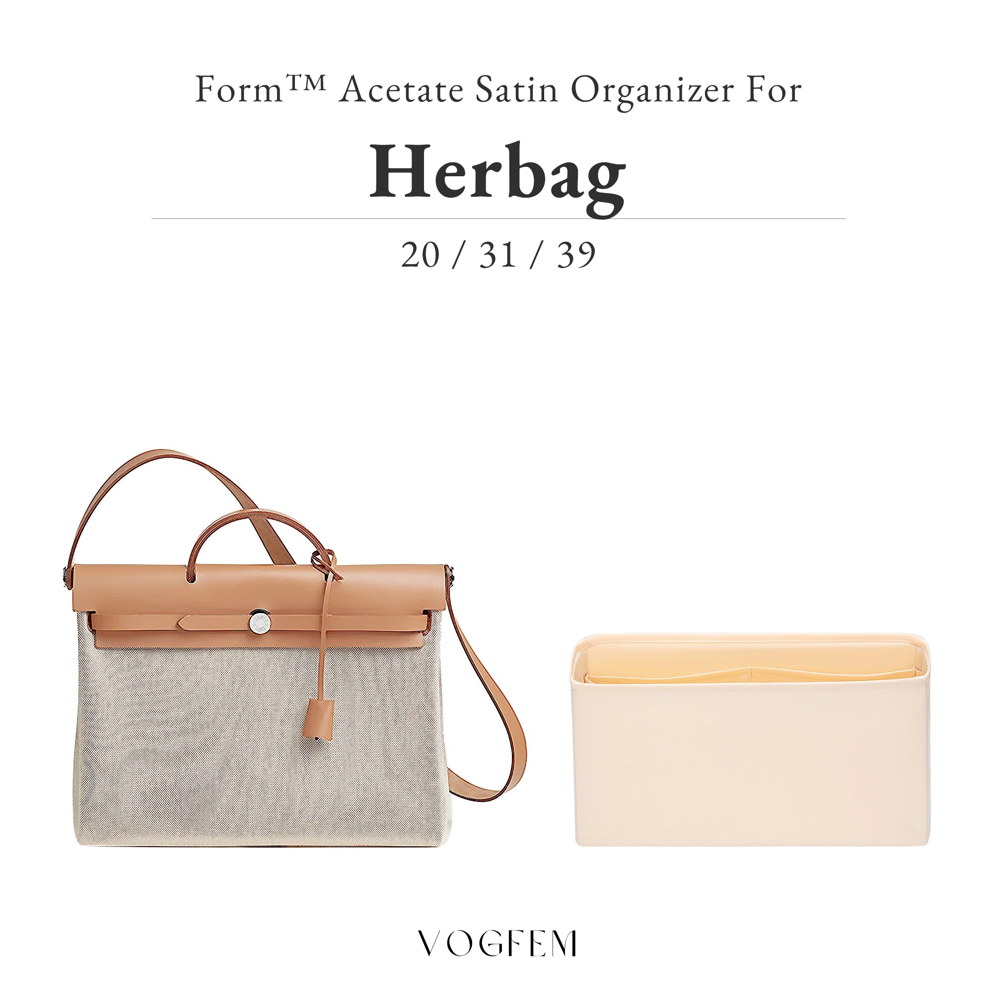 Form™ Acetate Satin Organizer for Hermes - Herbag