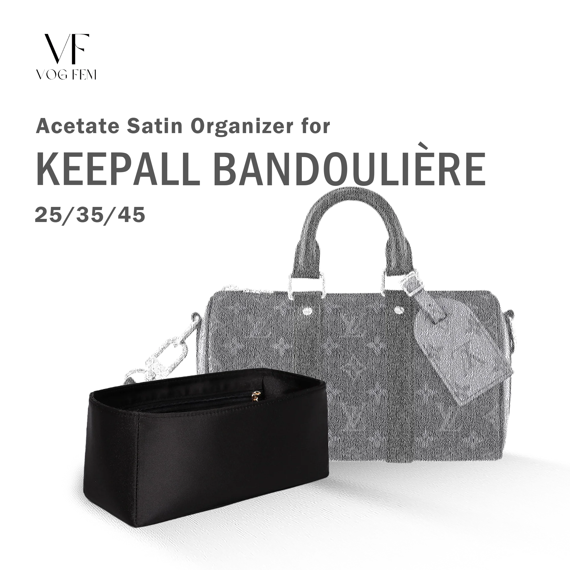Acetate Satin Organizer for LV - Keepall