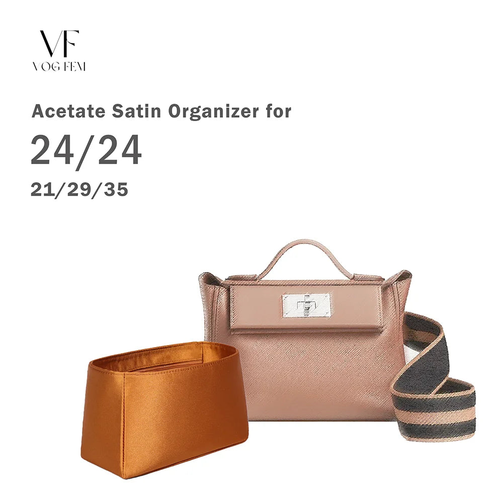 Acetate Satin Organizer for Hermes 24/24