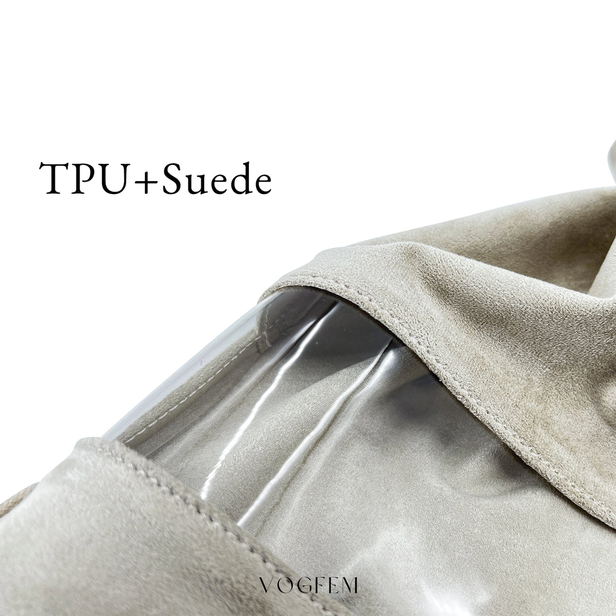 Suede Dust Bag with Transparent Window for Luxury Bag Storage