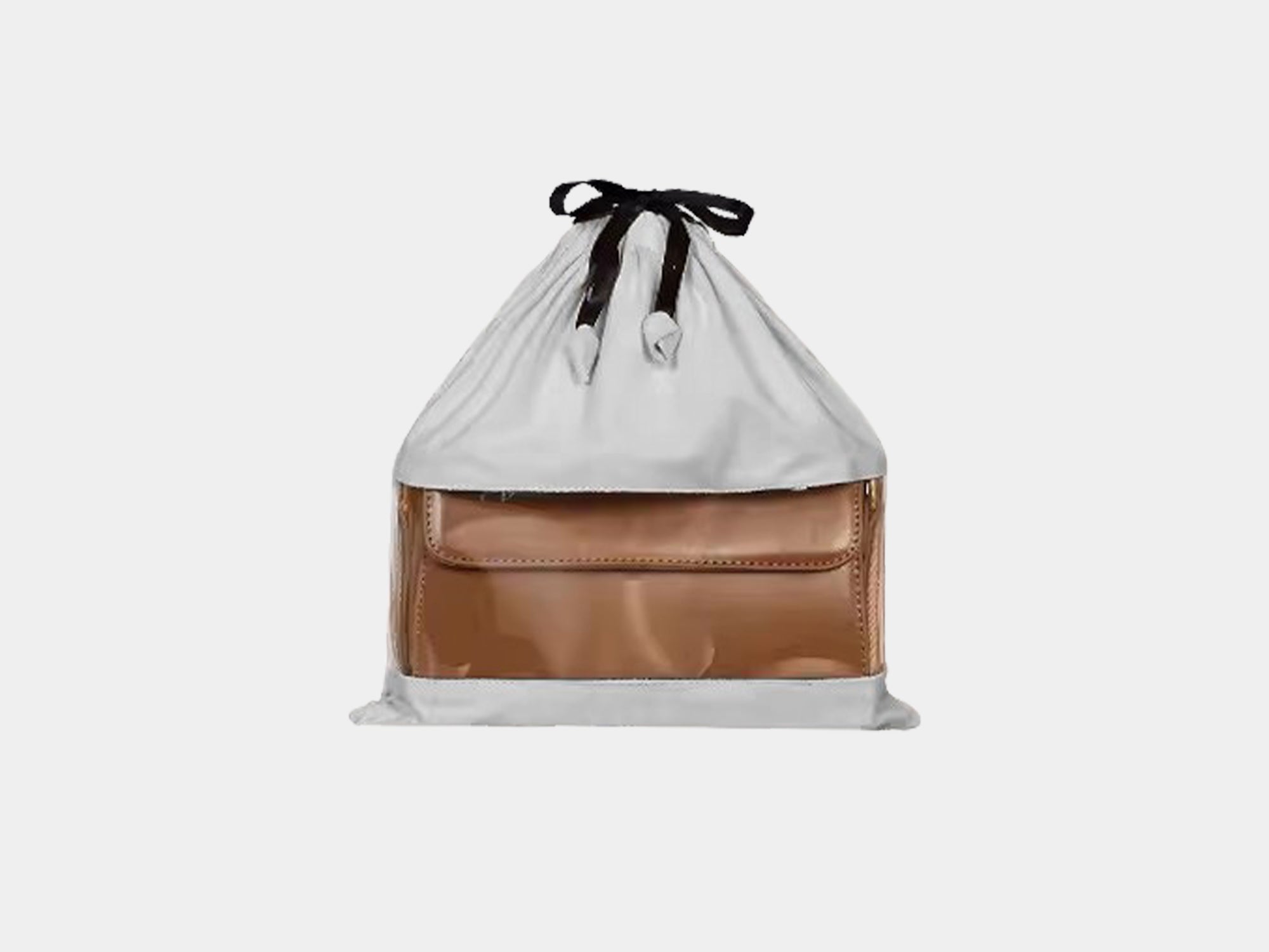 Suede Dust Bag with Transparent Window for Luxury Bag Storage