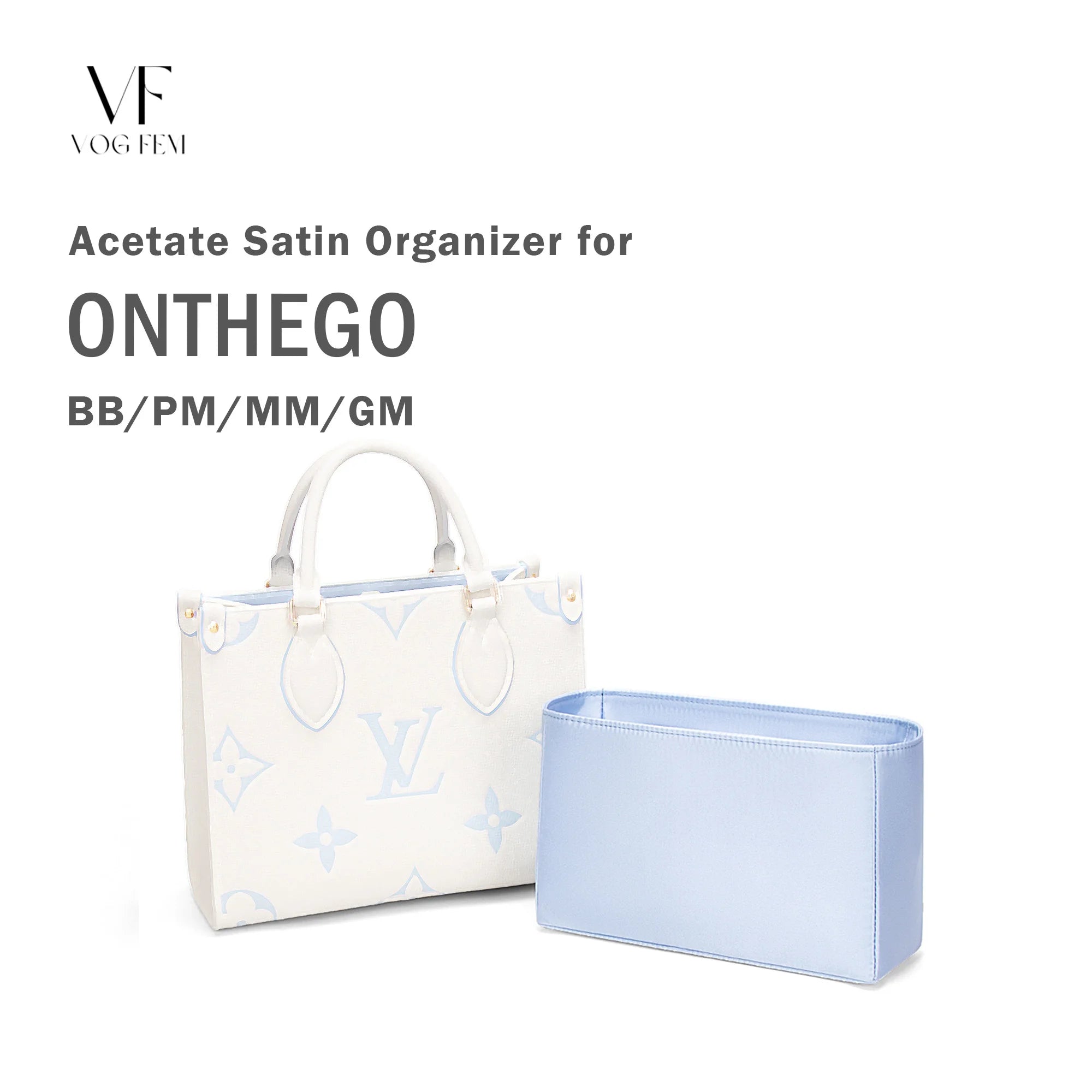 Acetate Satin Organizer for LV - Onthego
