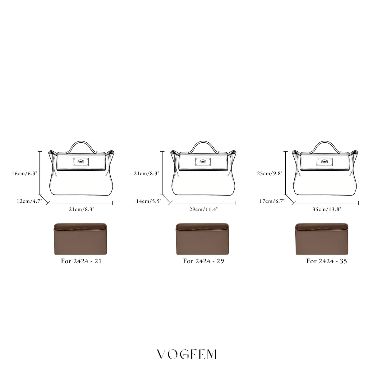 Form™ Acetate Satin Organizer for Hermes - 24/24