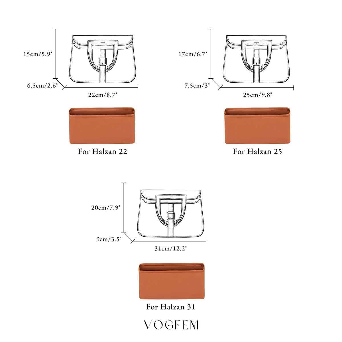 Form™ Acetate Satin Organizer for Hermes - Halzan