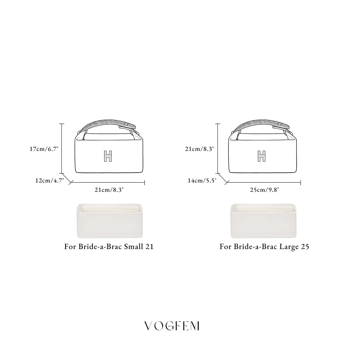 Form™ Acetate Satin Organizer for Hermes - Bride-a-Brac Case