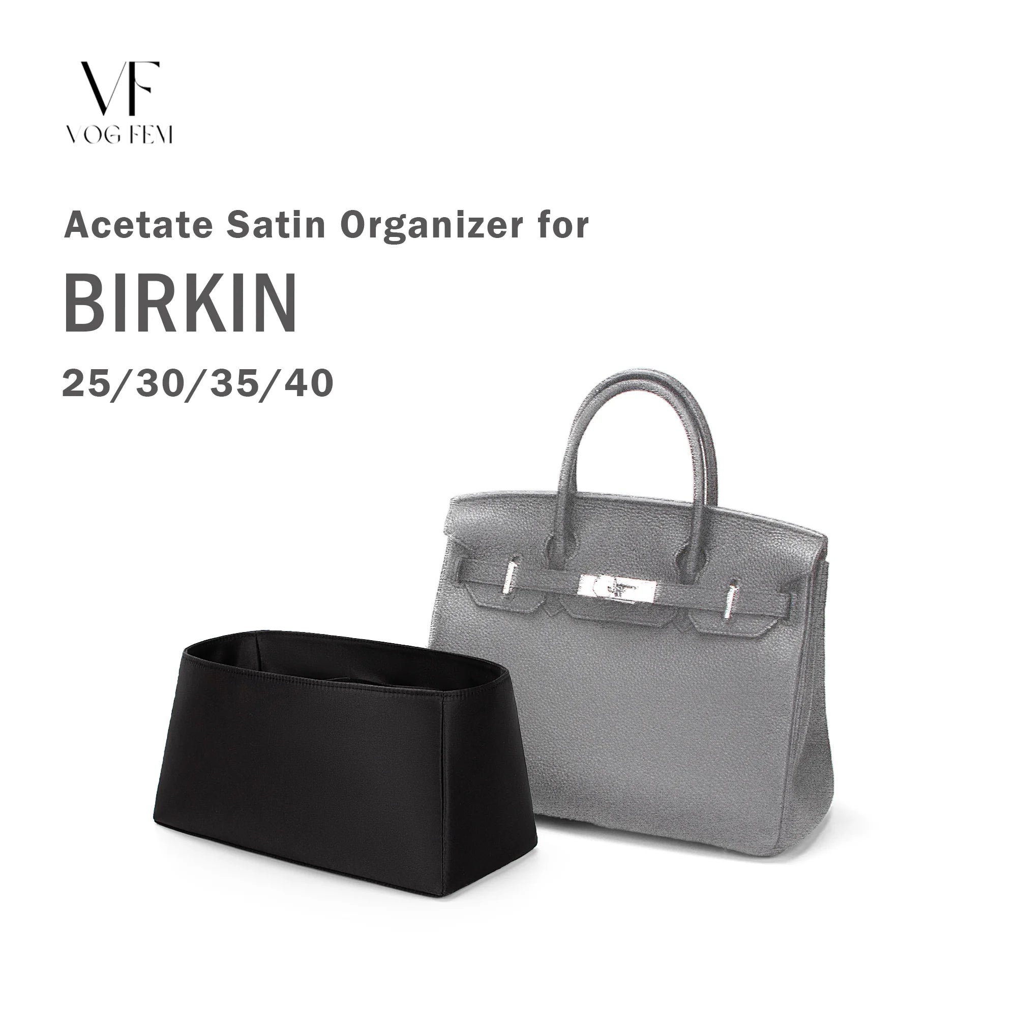 Acetate Satin Organizer for Hermes - Birkin
