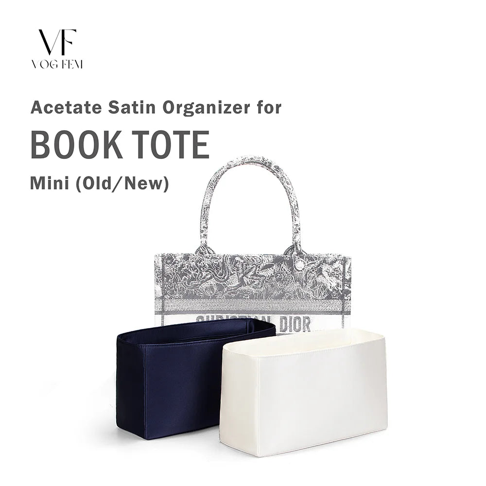 Acetate Satin Organizer for Dior - Book Tote (New/Old Mini)