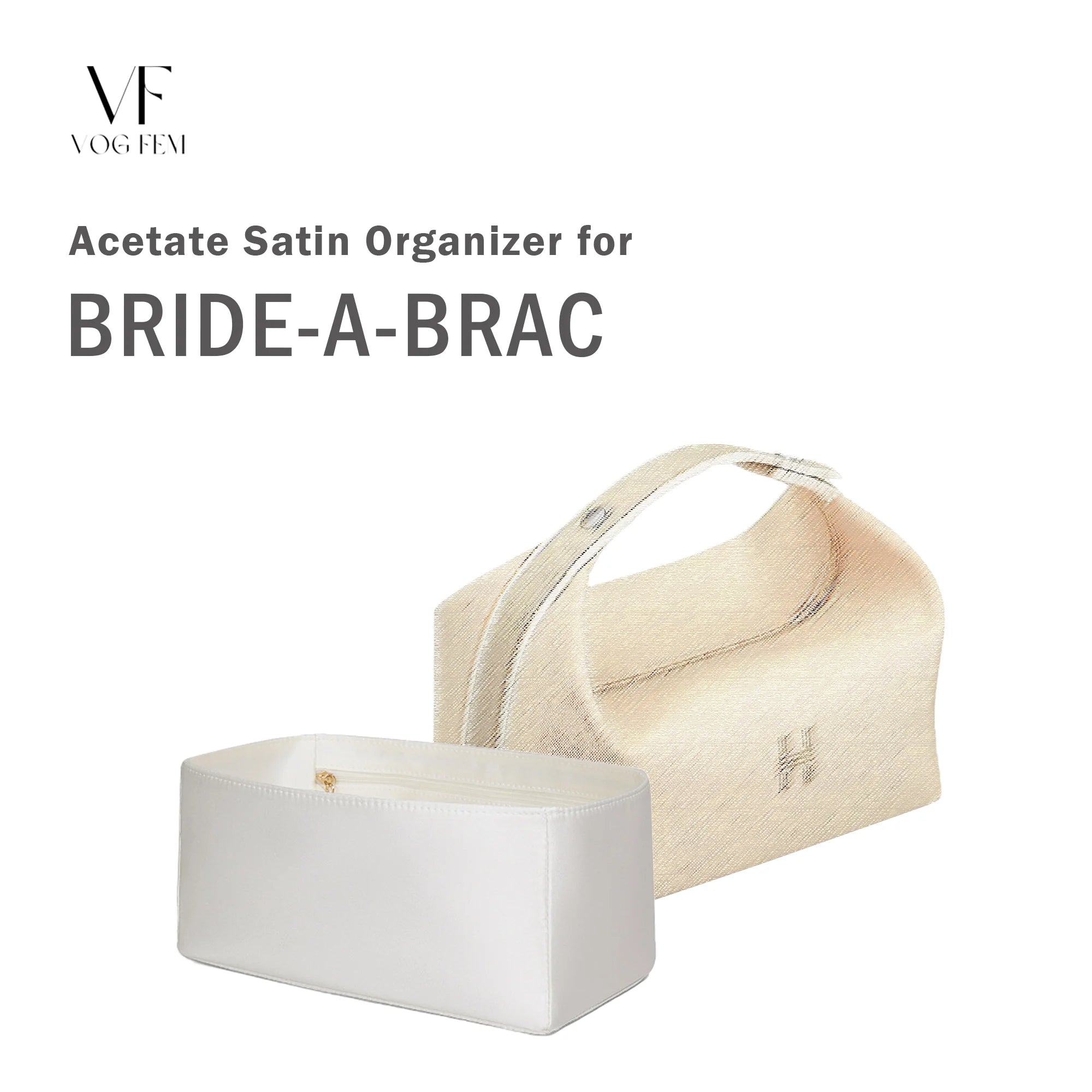 Acetate Satin Organizer for Hermes Bride-a-Brac Case