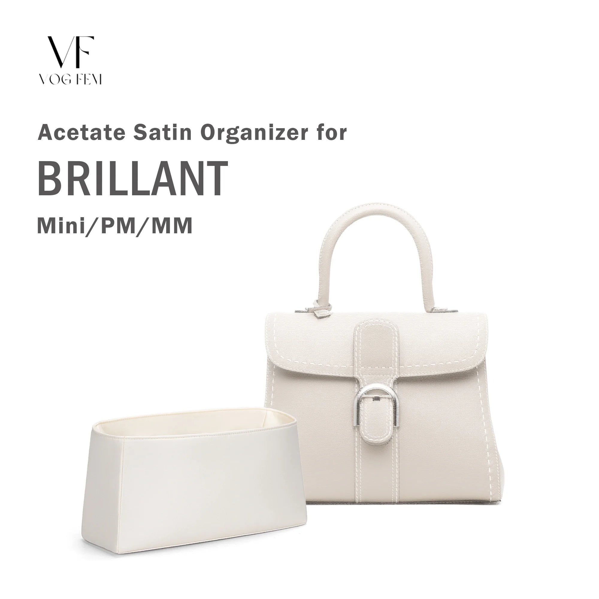 Acetate Satin Organizer for Delvaux Brillant