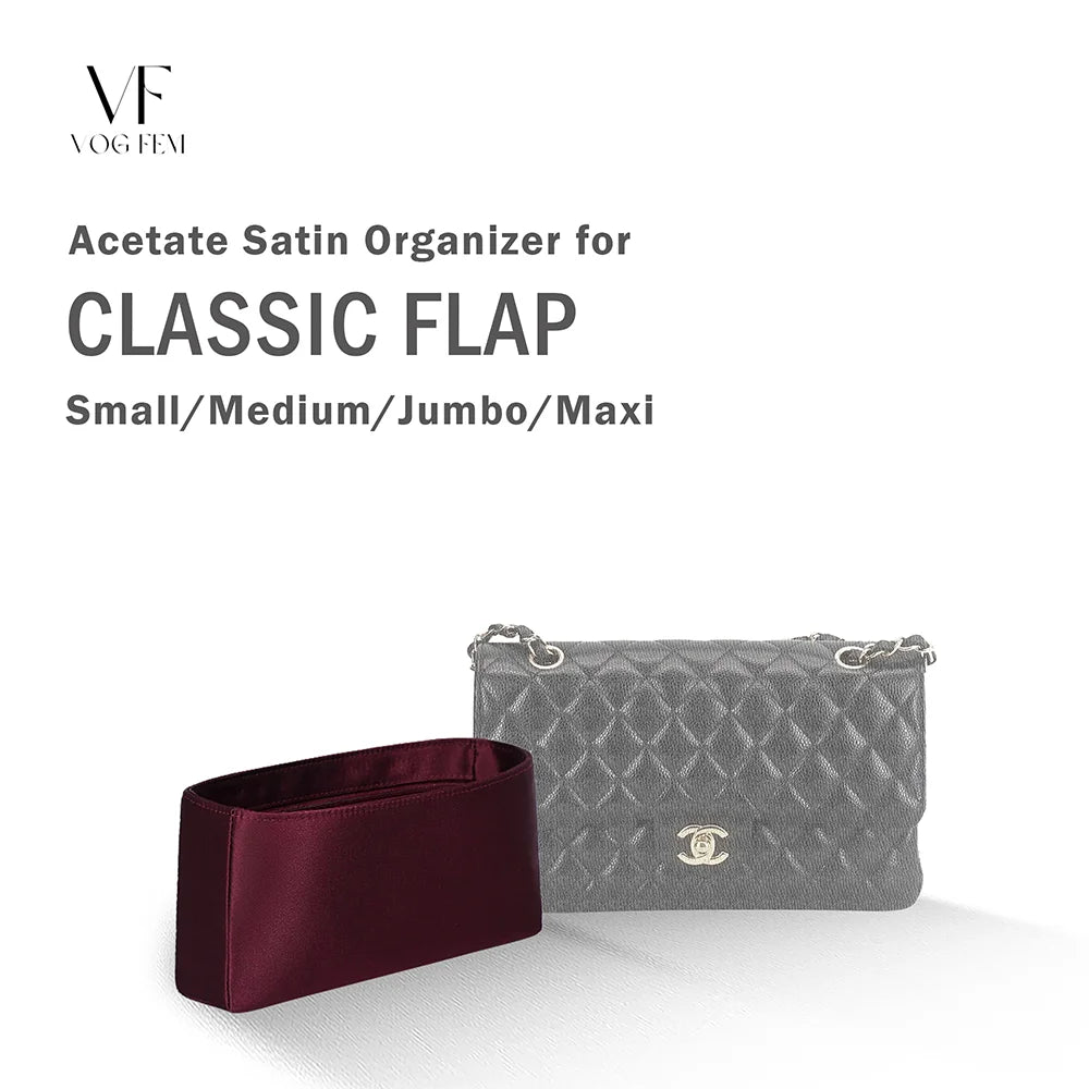 Acetate Satin Organizer for Chanel - Classic Flap
