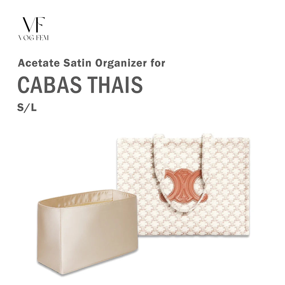 Acetate Satin Organizer for Celine Cabas Thais