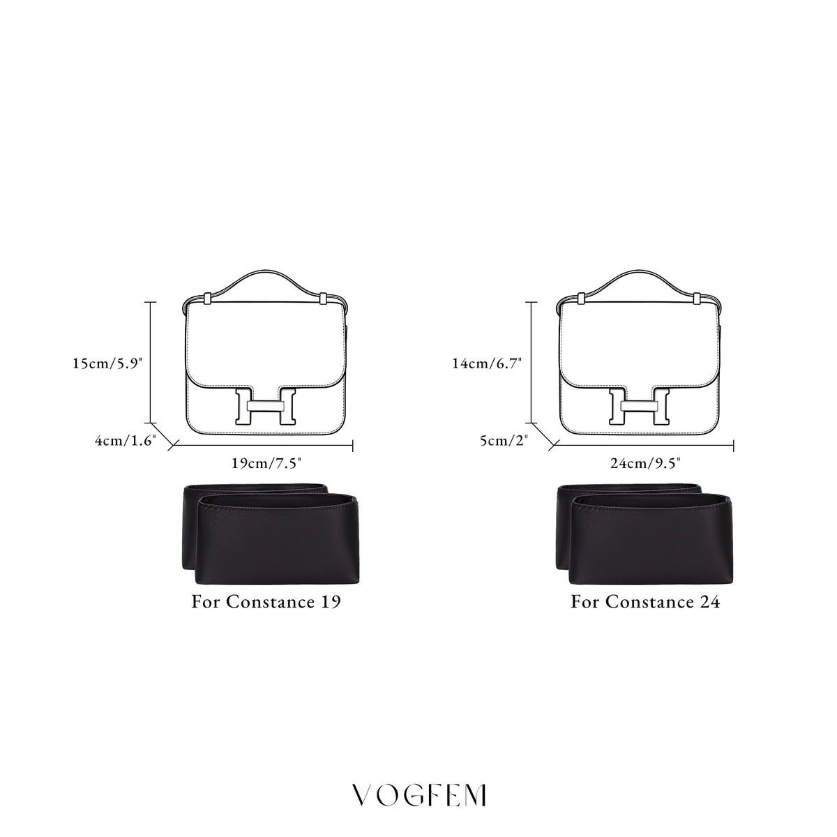 Classic Satin Organizer for Hermes - Constance