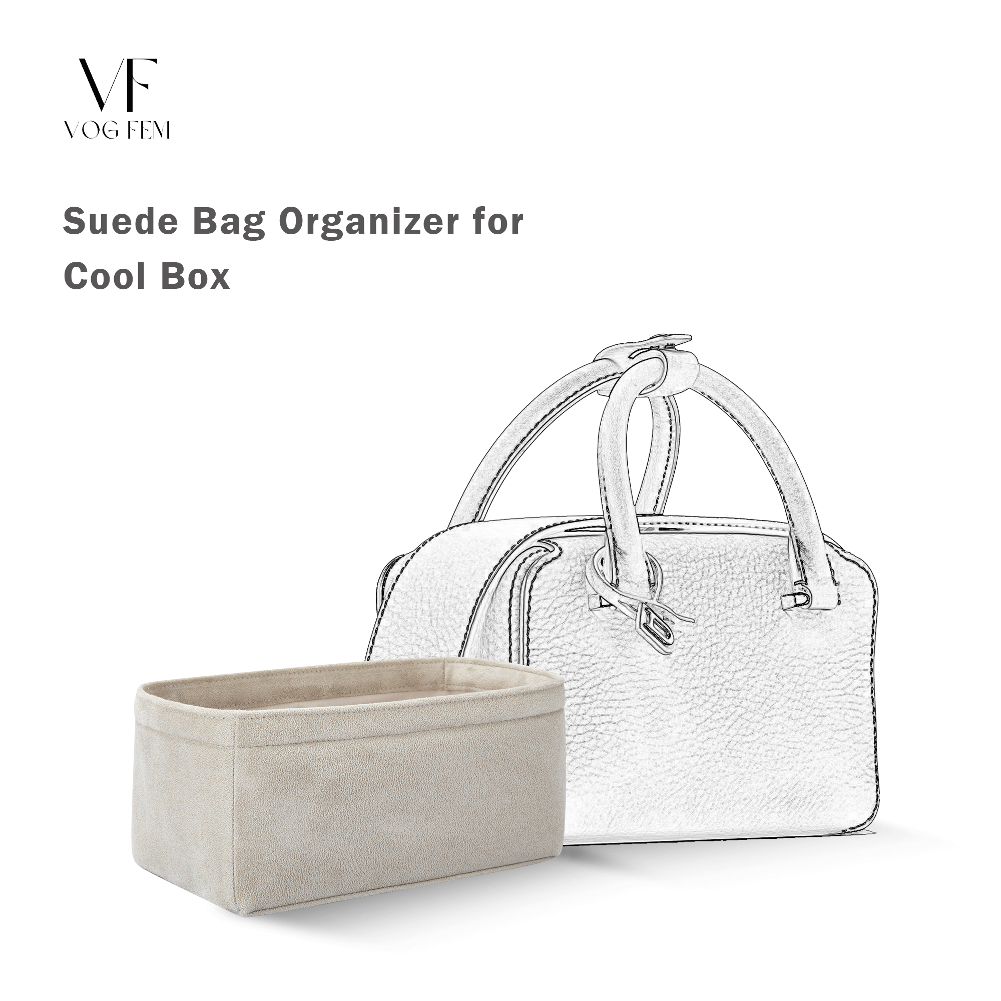 Suede Bag Organizer for DELVAUX - Cool Box