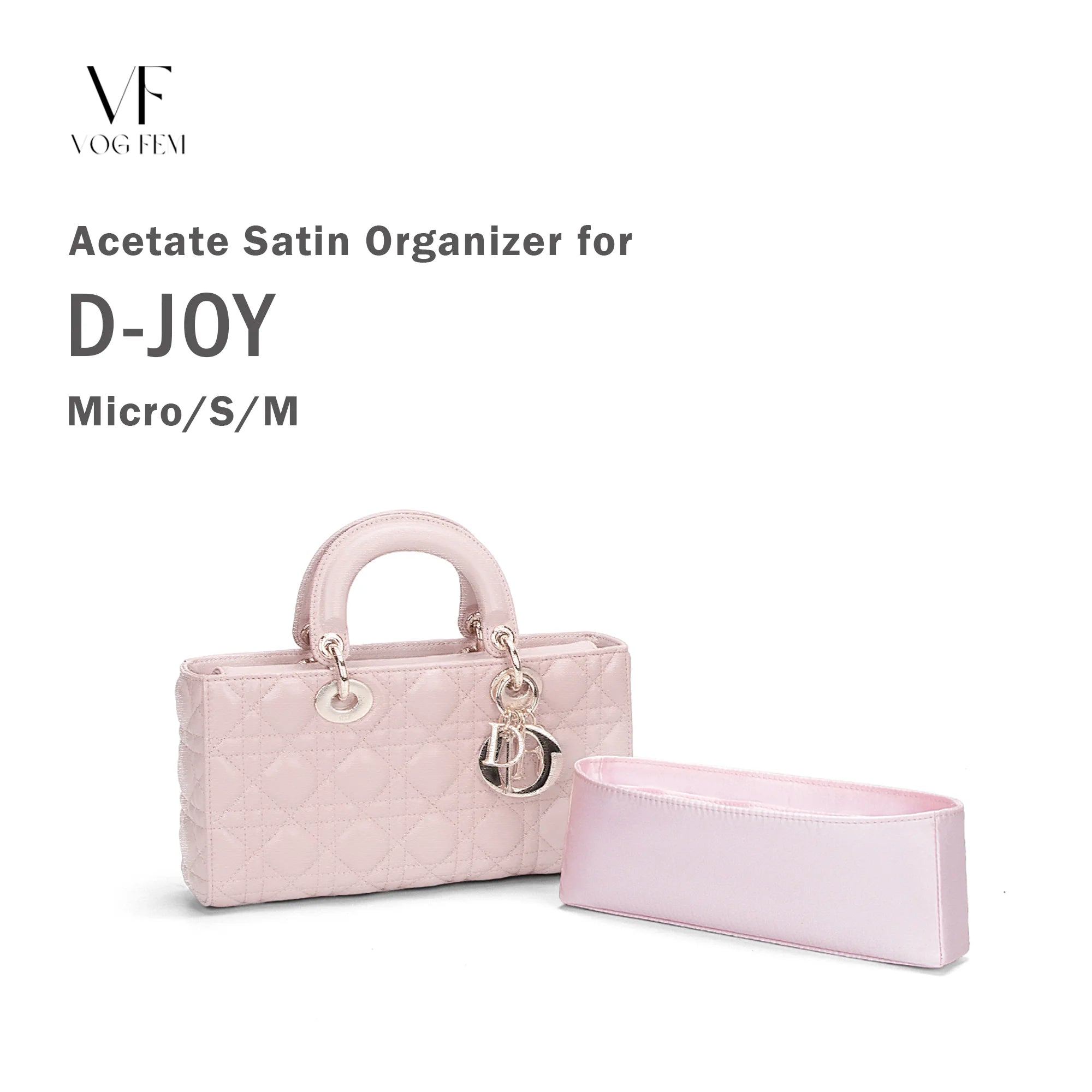 Acetate Satin Organizer for Dior Lady D-Joy