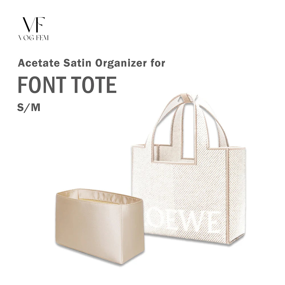 Acetate Satin Organizer for Loewe Font Tote