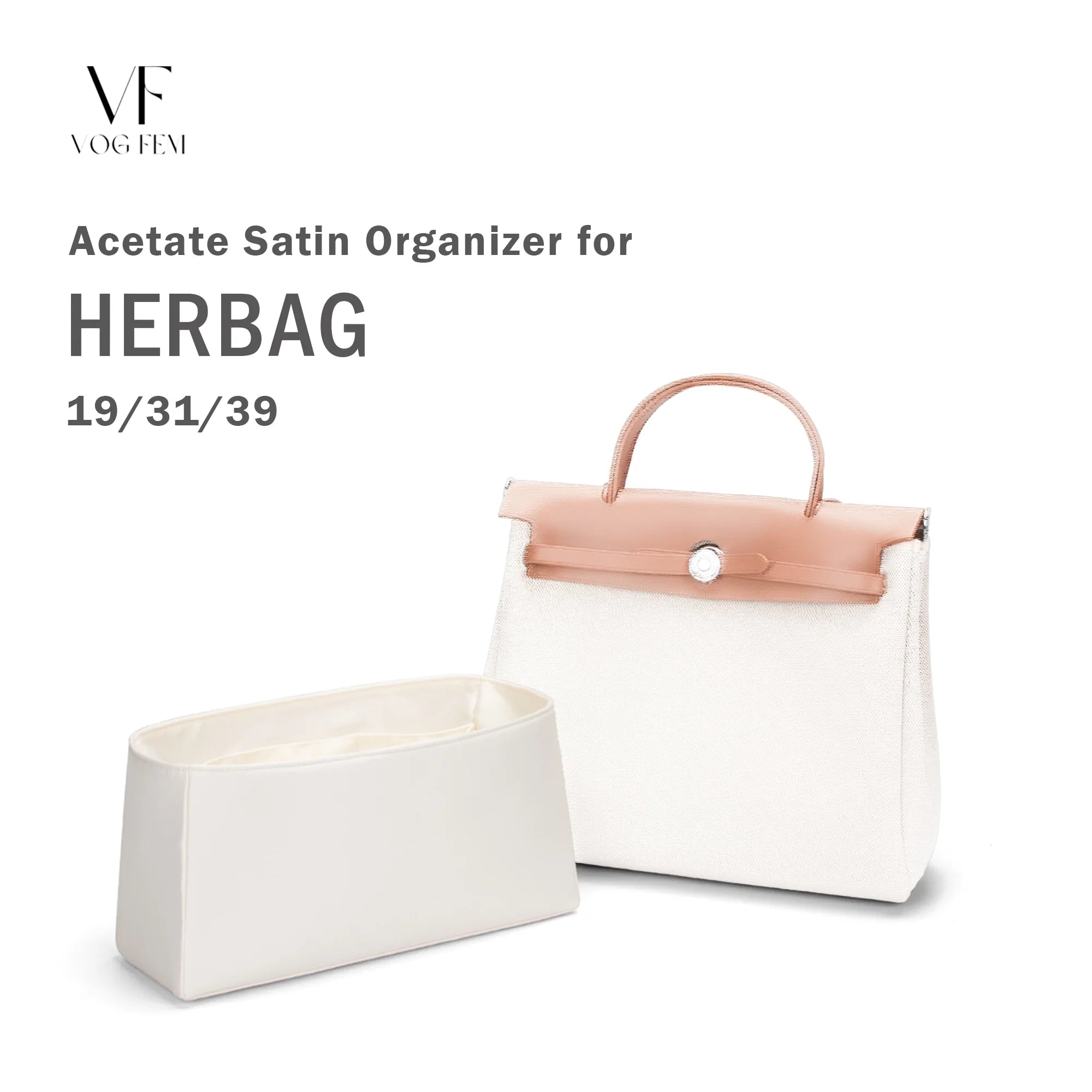 Acetate Satin Organizer for Hermes - Herbag