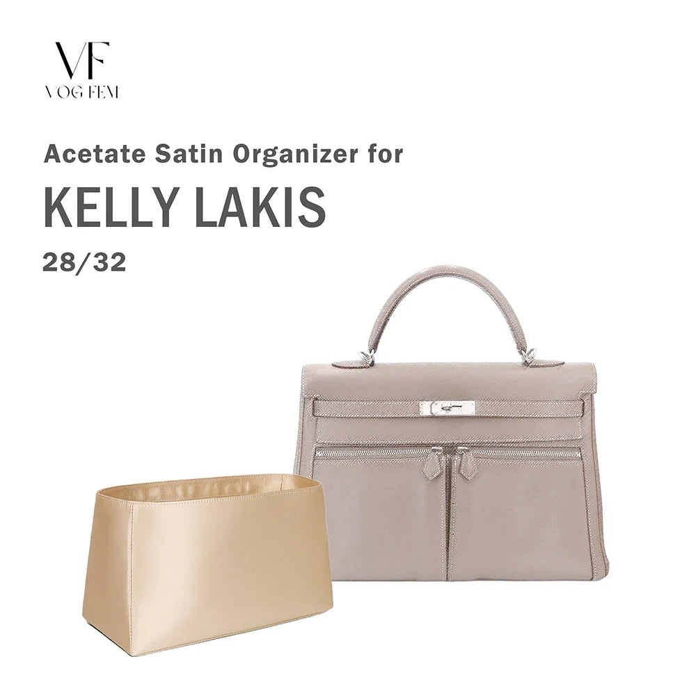 Acetate Satin Organizer for Hermes Kelly Lakis