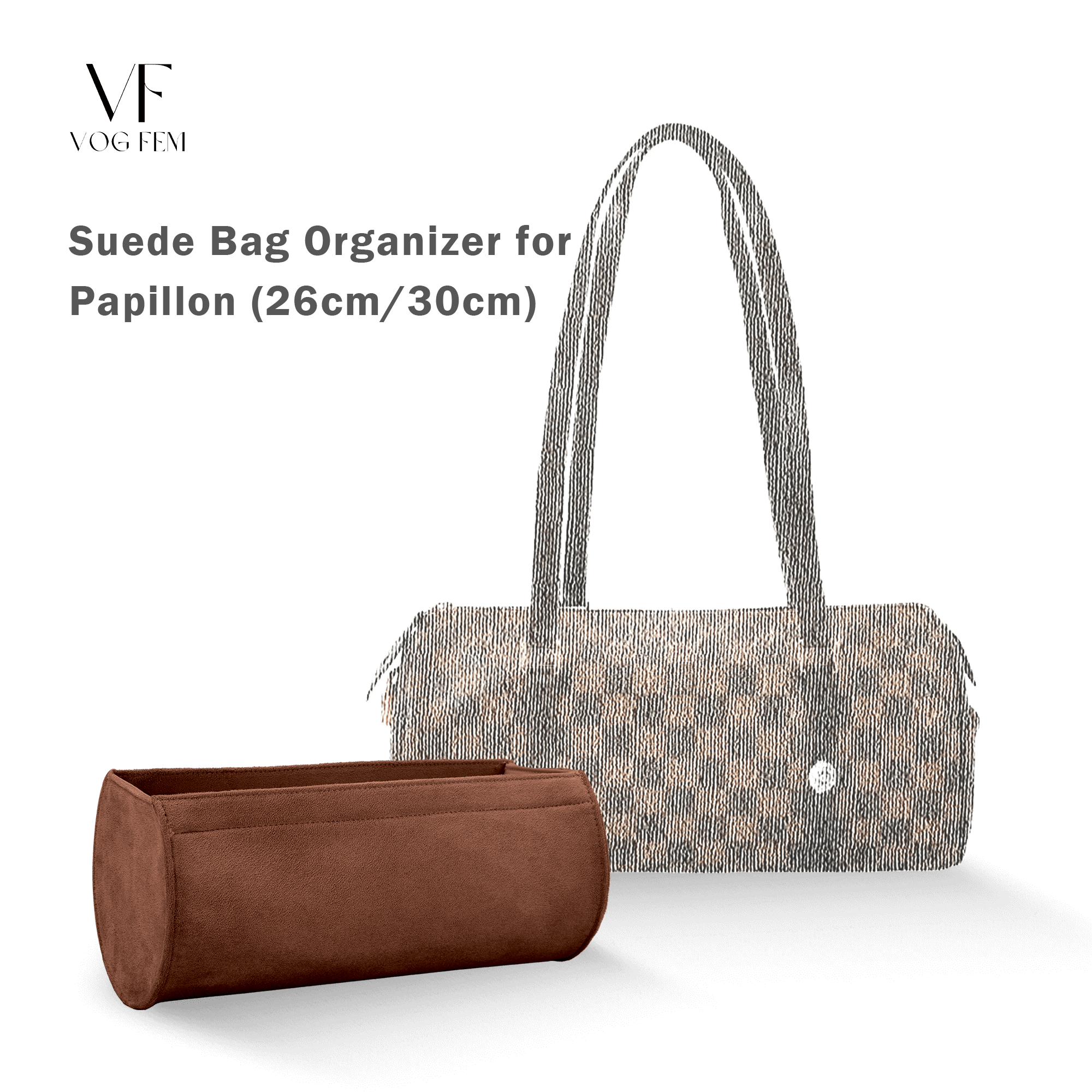 Suede Bag Organizer for LV -  Papillon