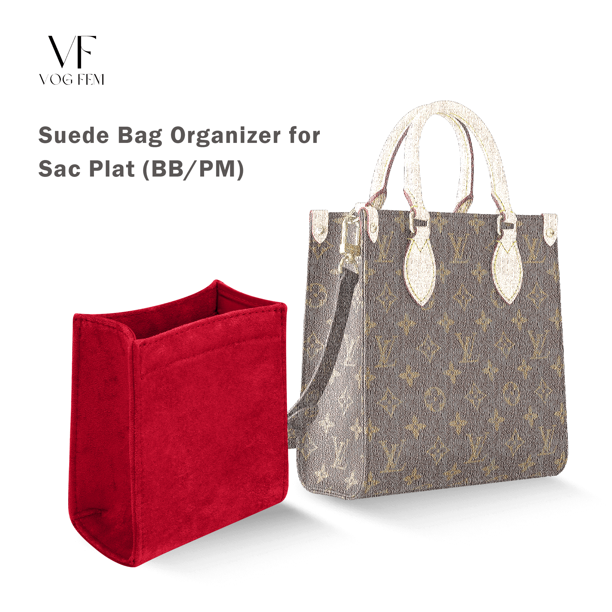 Suede Bag Organizer for LV - Sac Plat