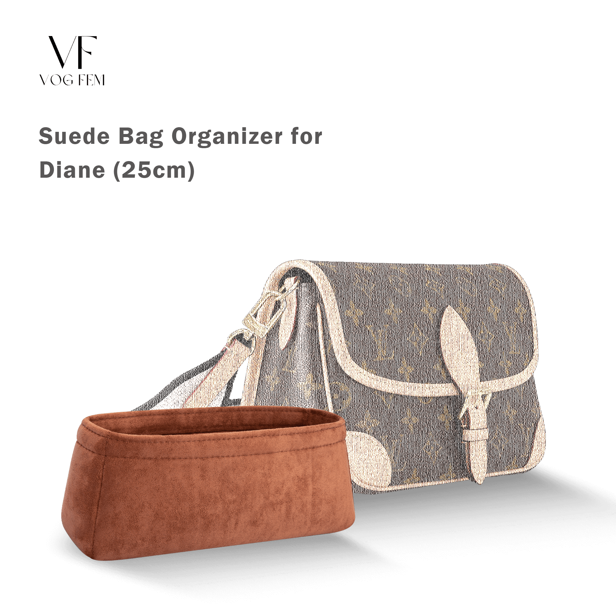 Suede Bag Organizer for LV - Diane