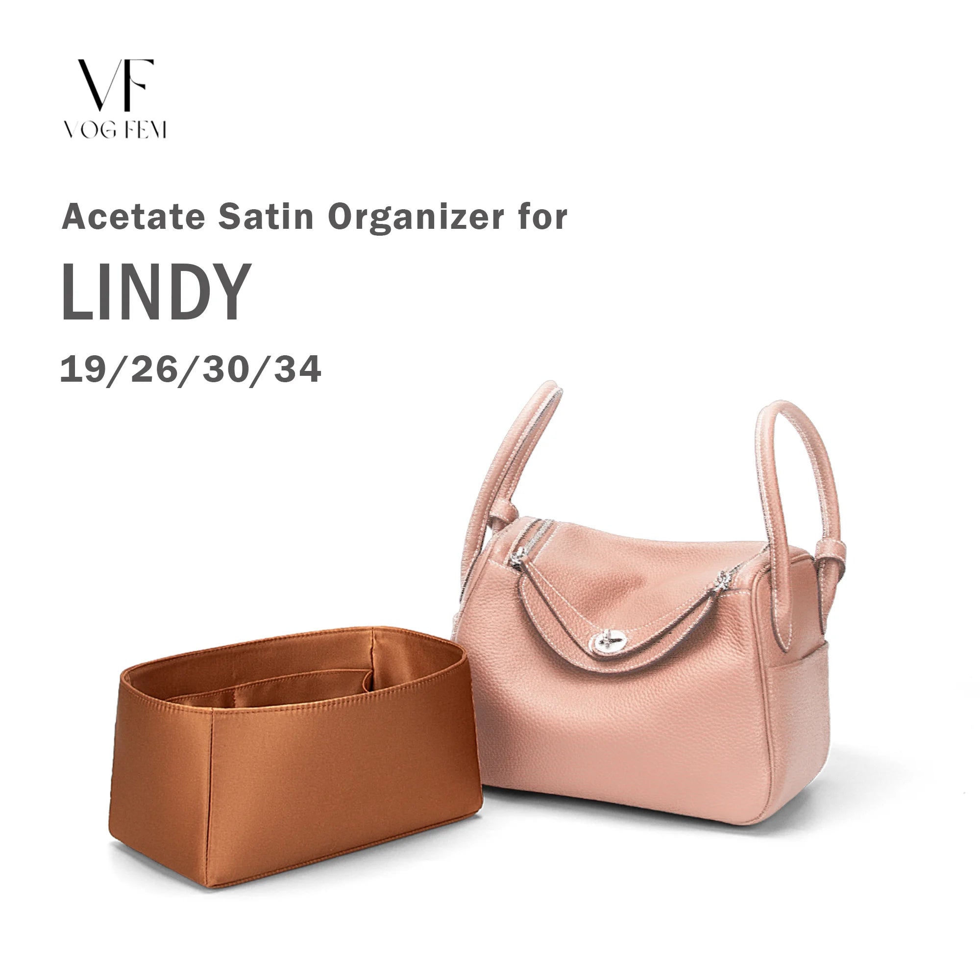 Acetate Satin Organizer for Hermes - Lindy