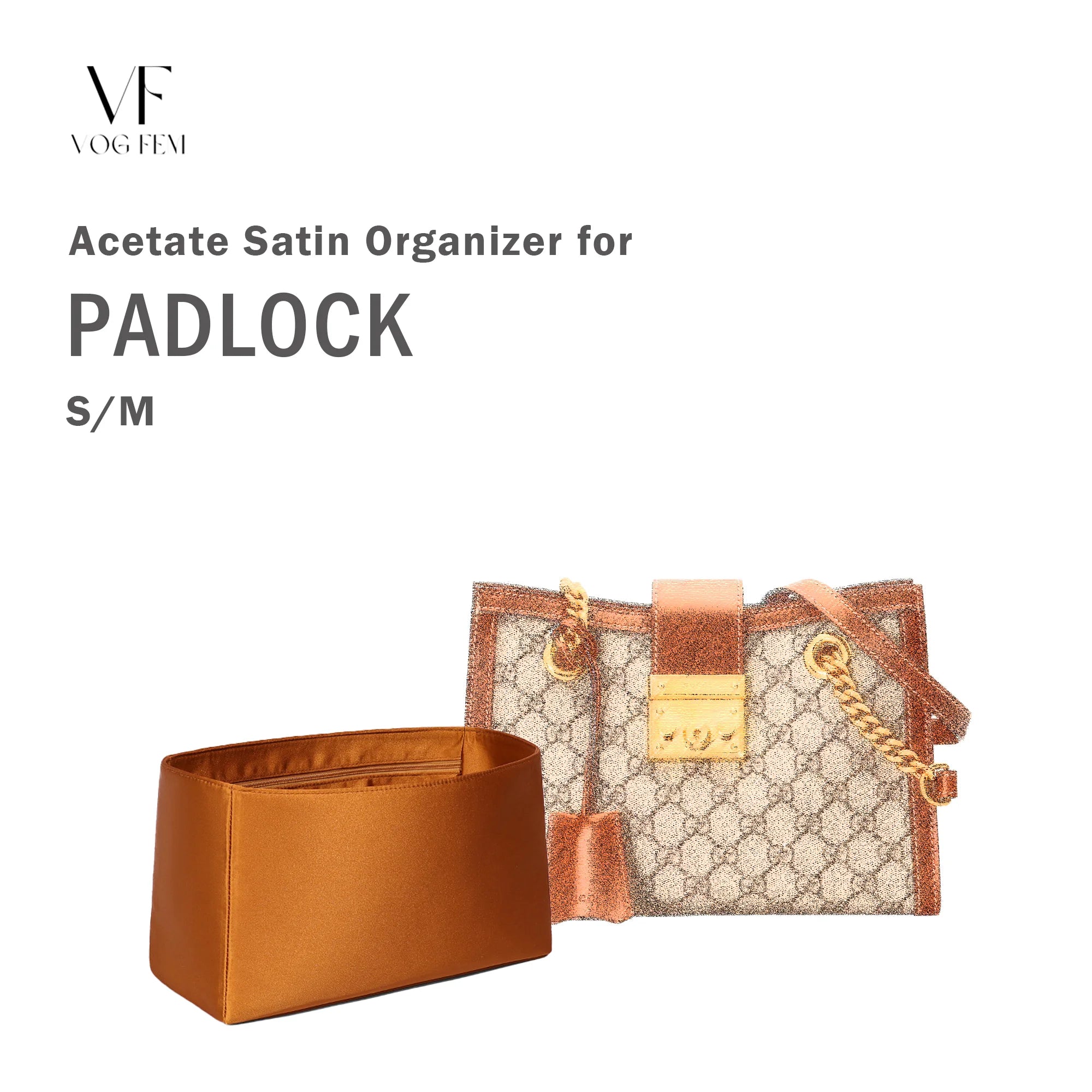 Acetate Satin Organizer for Gucci Padlock