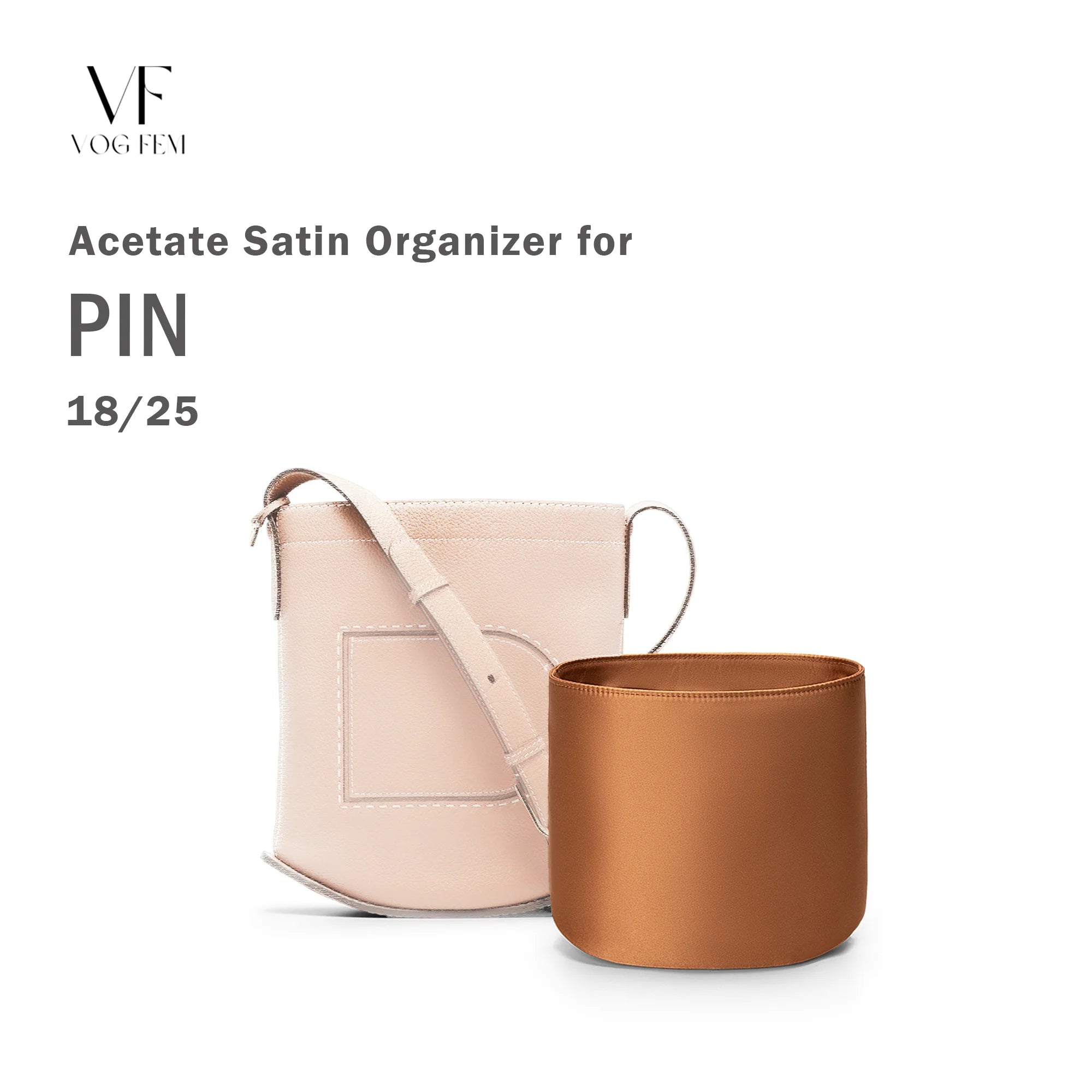 Acetate Satin Organizer for Delvaux Pin