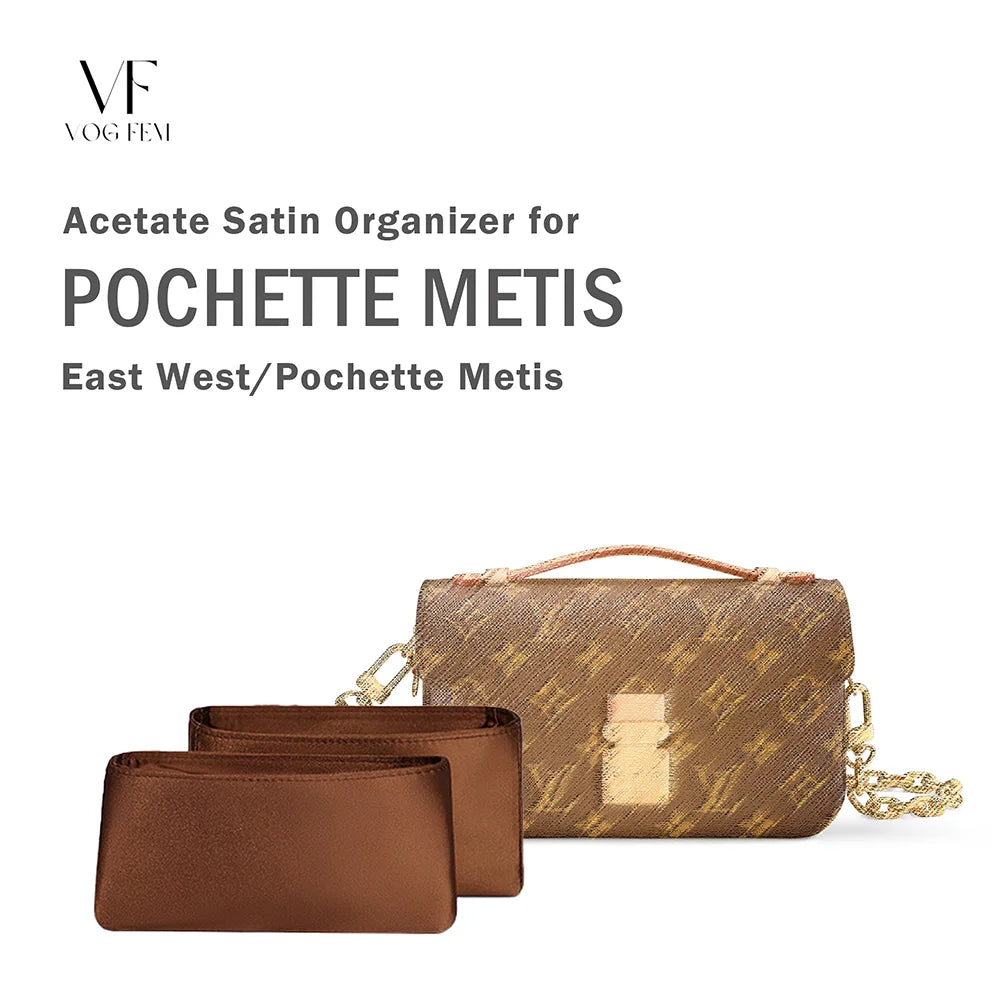 Acetate Satin Organizer for LV Pochette Metis