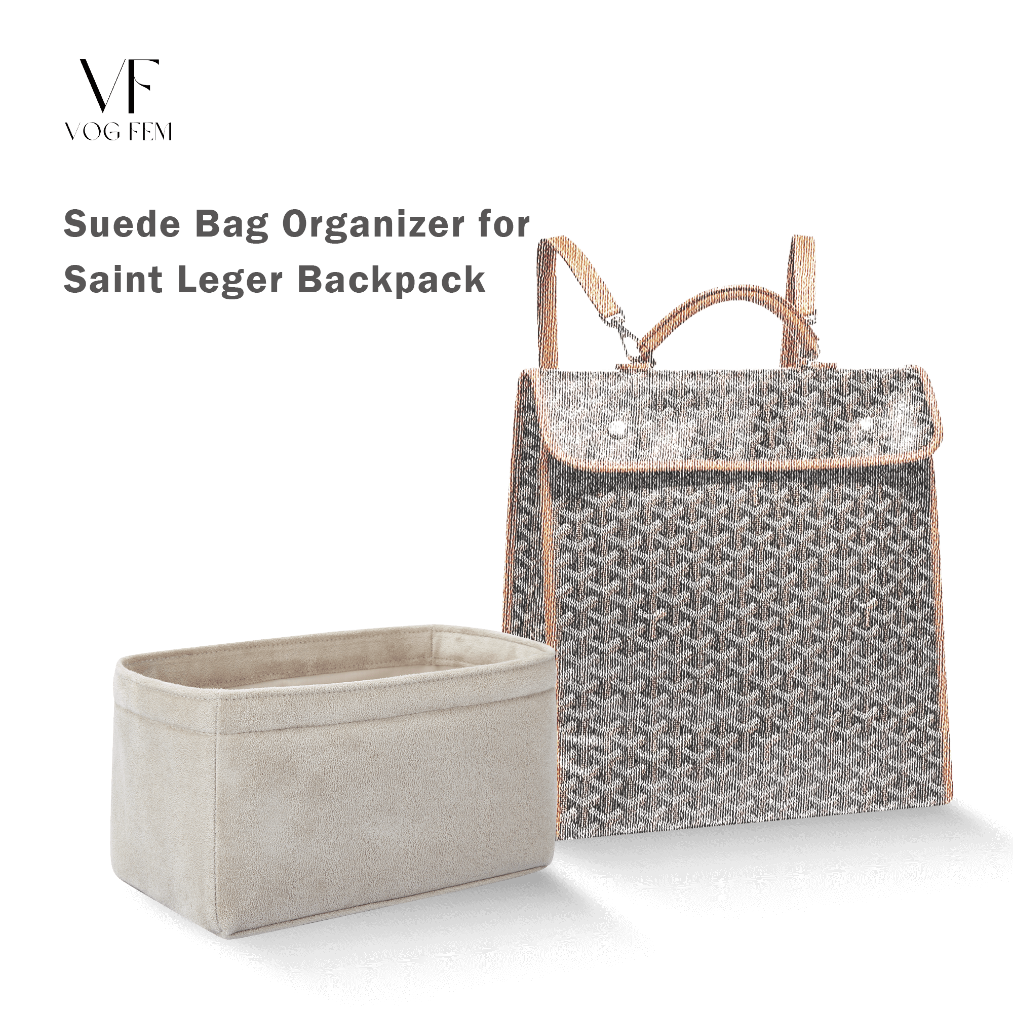 Suede Bag Organizer for GOYARD - Saint Leger Backpack