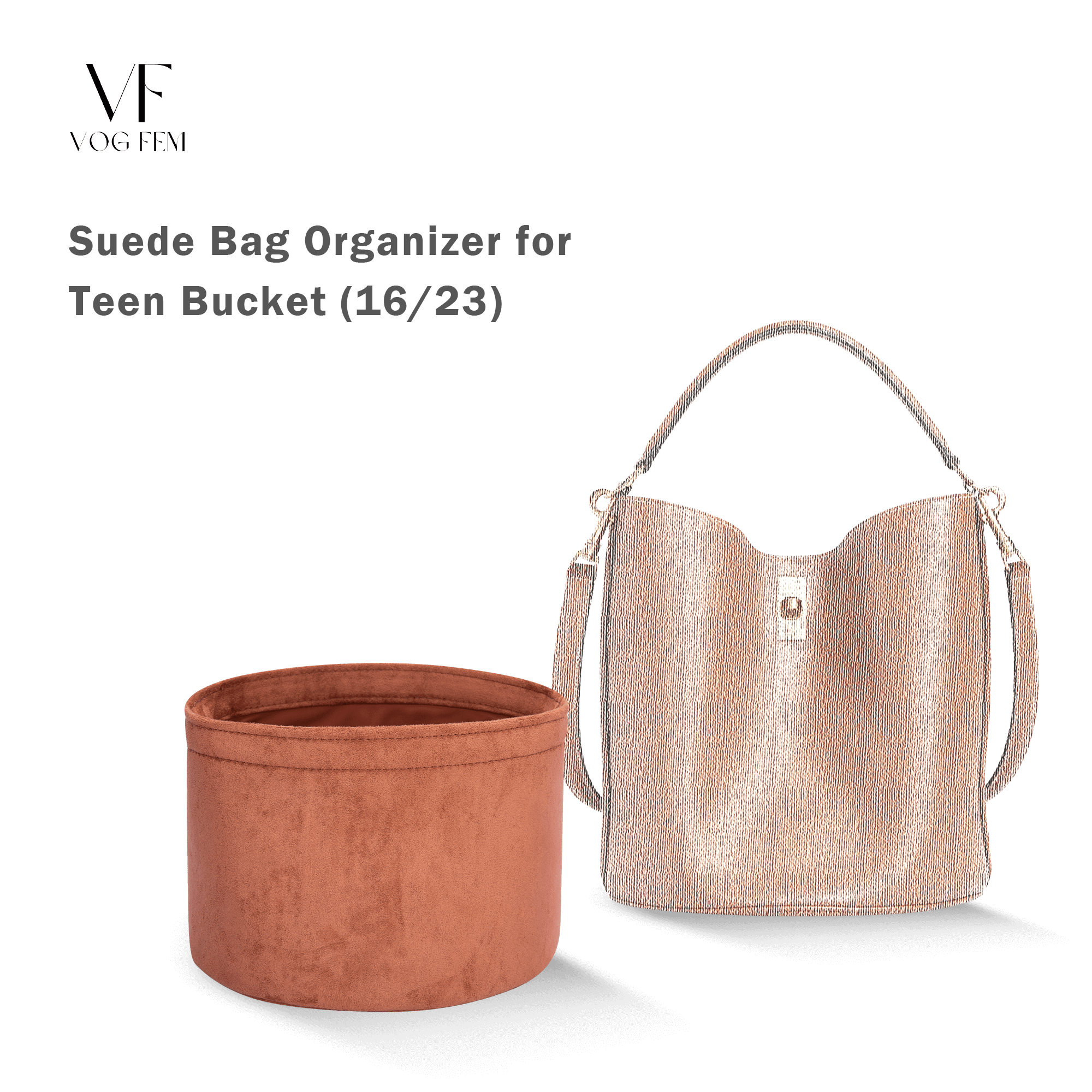 Suede Bag Organizer for CELINE - Teen Bucket