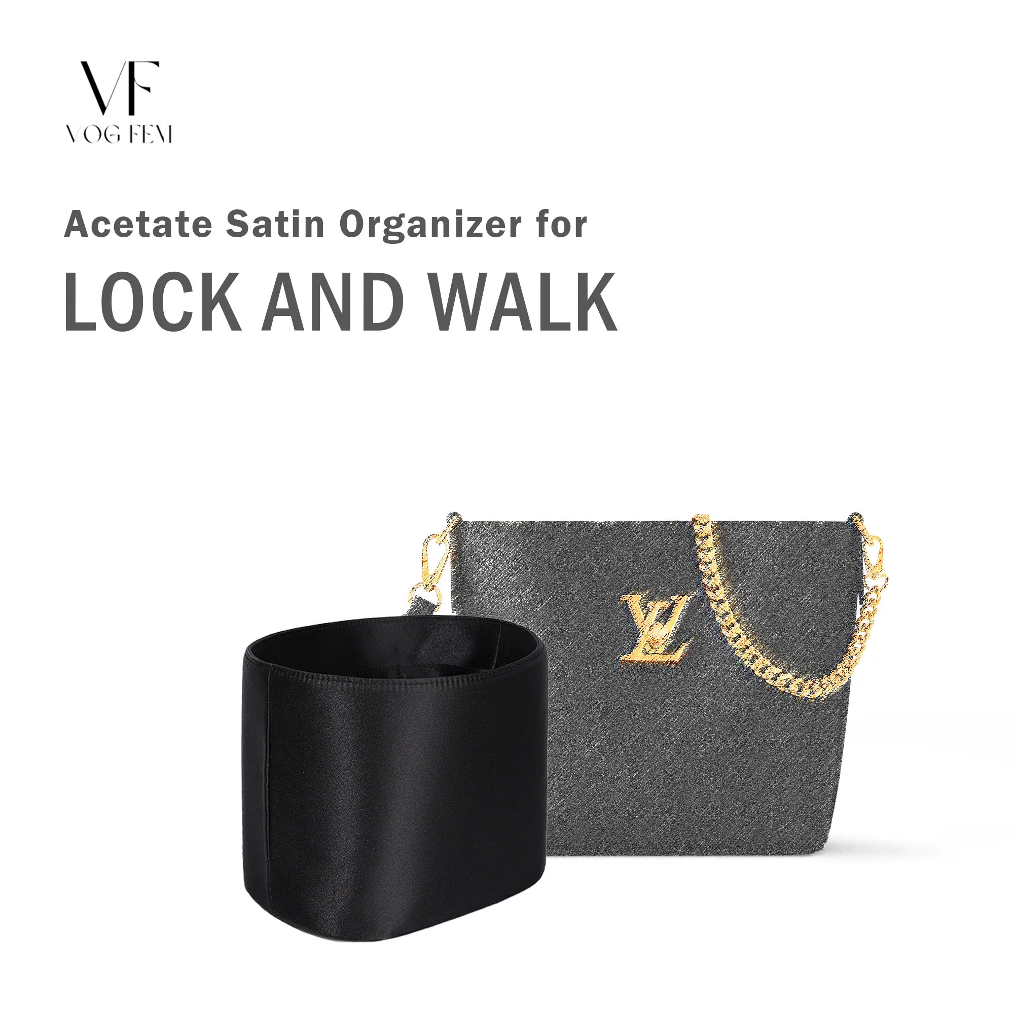 Acetate Satin Organizer for LV - Lock and Walk
