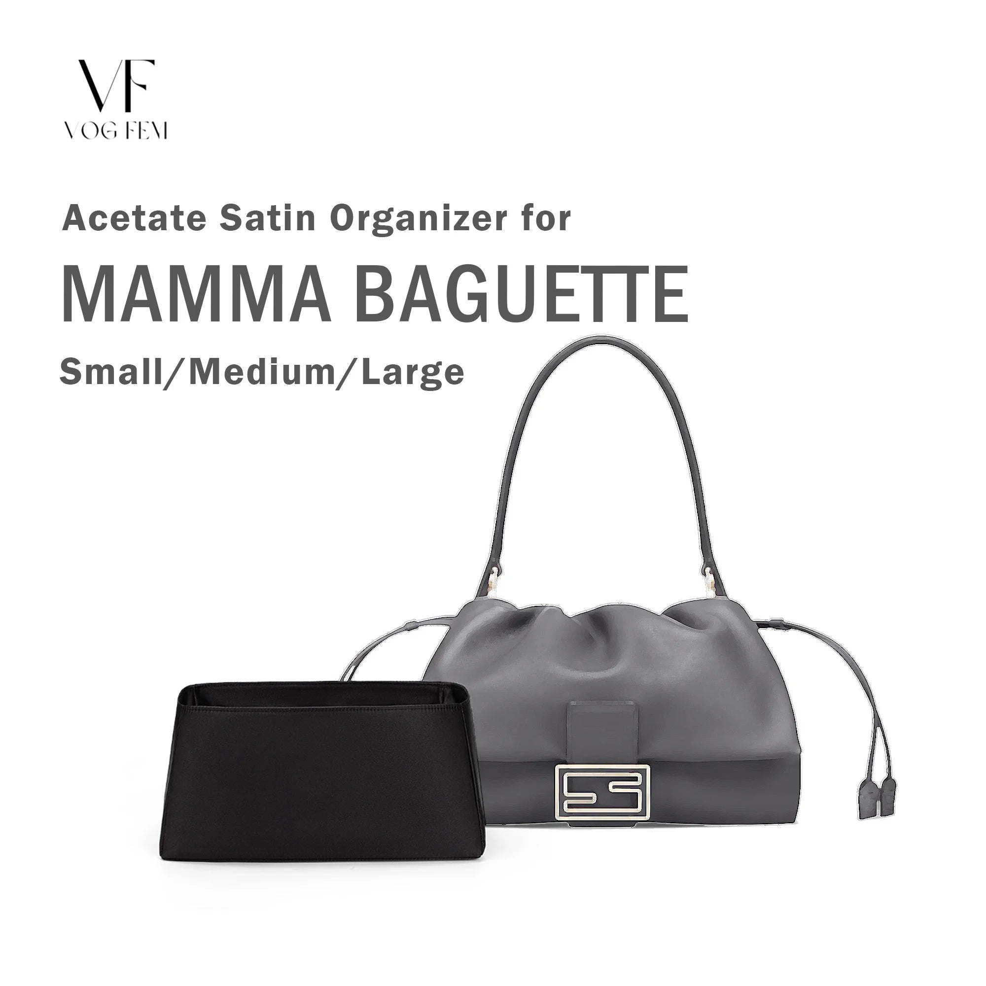 Acetate Satin Organizer for Fendi - Mamma Baguette