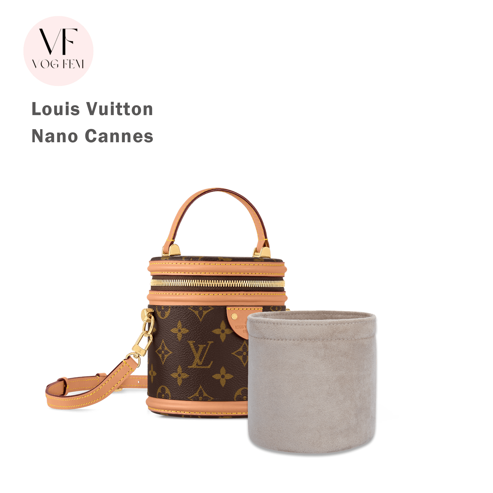 Suede Bag Organizer for LV - Nano Cannes