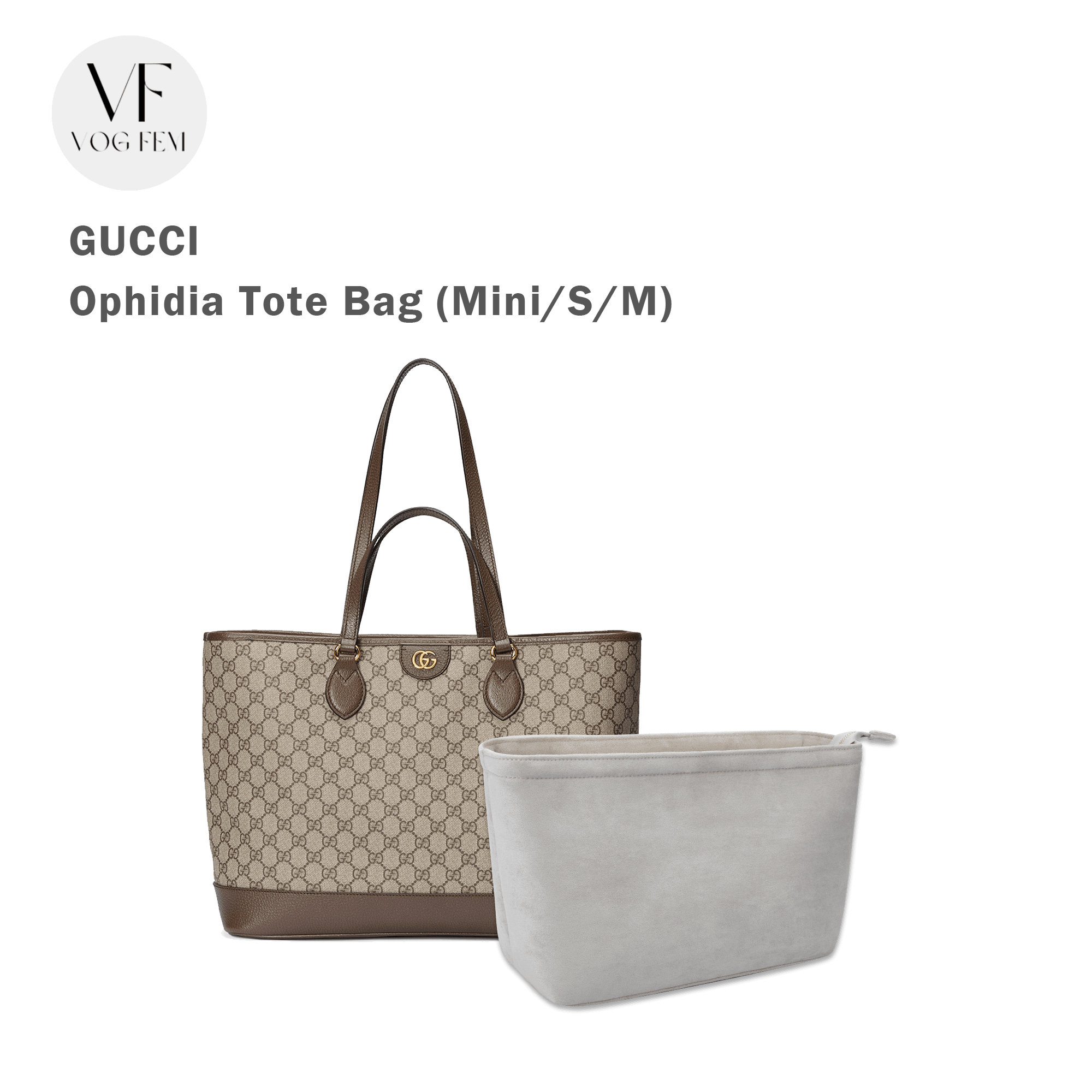 Suede Bag Organizer for Gucci - Ophidia Tote Bag