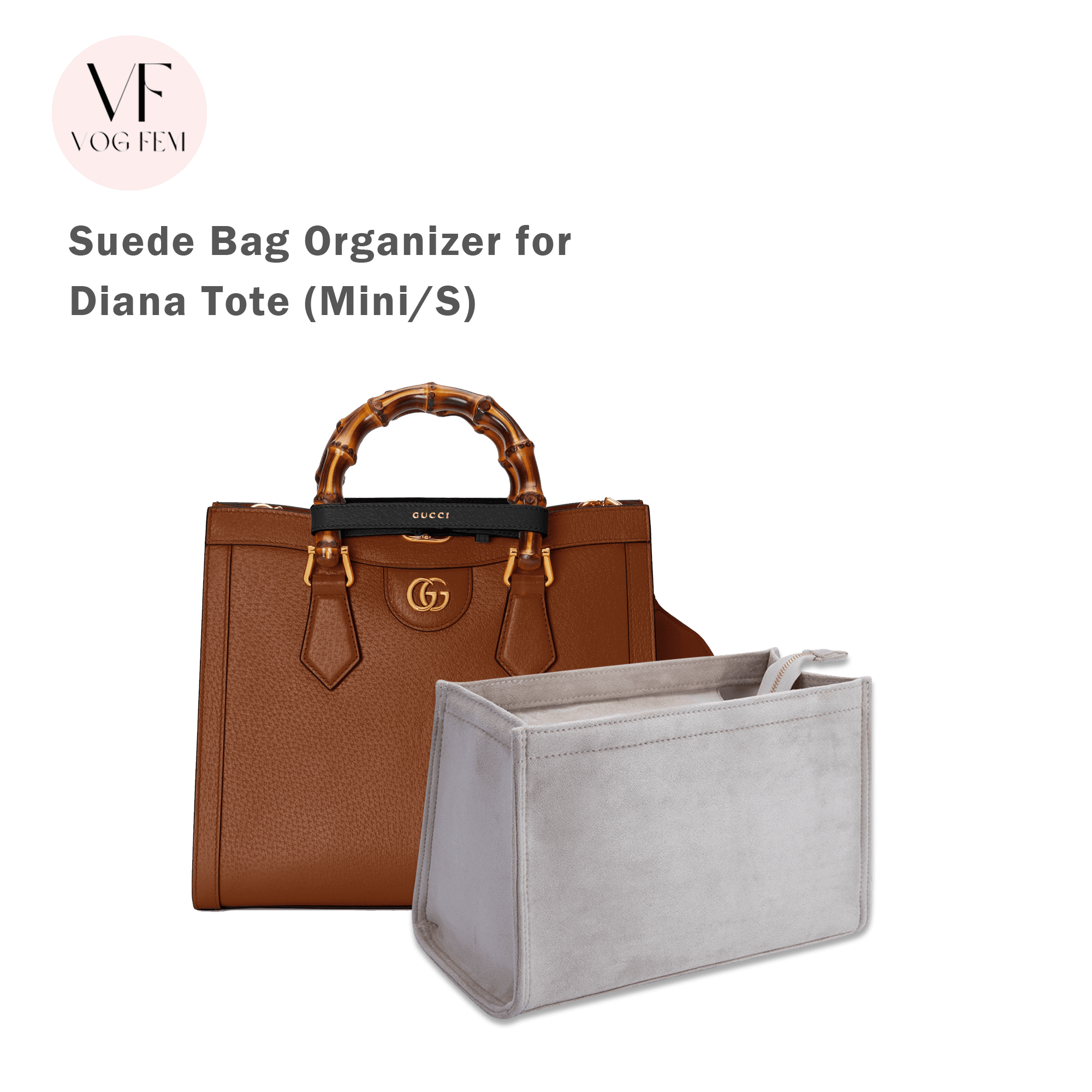 Suede Bag Organizer for Gucci - Diana Tote