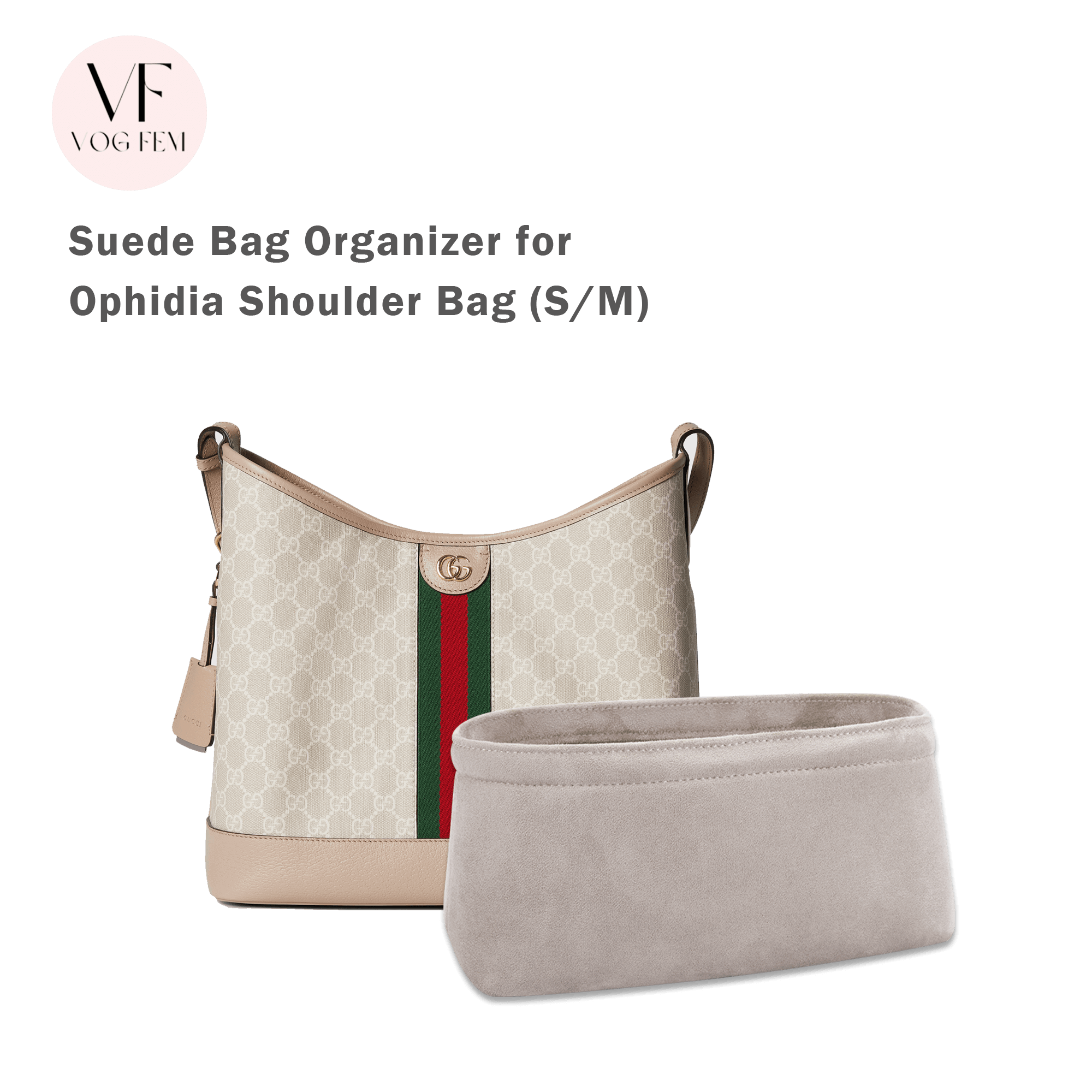 Suede Bag Organizer for Gucci - Ophidia Shoulder Bag