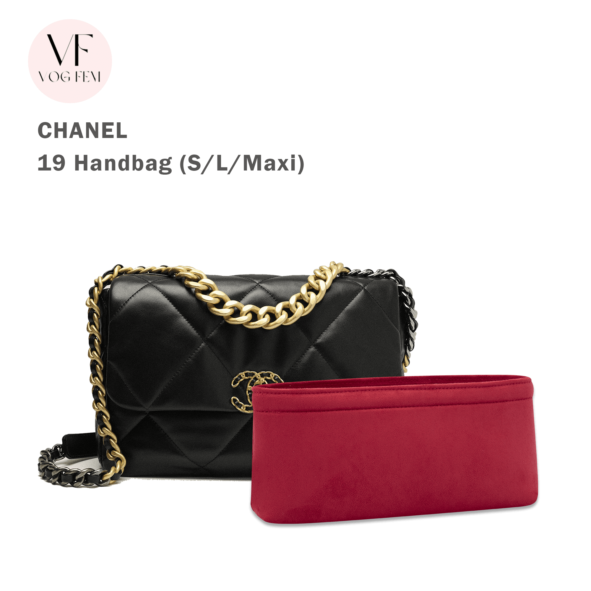 Suede Bag Organizer for Chanel - 19 Handbag