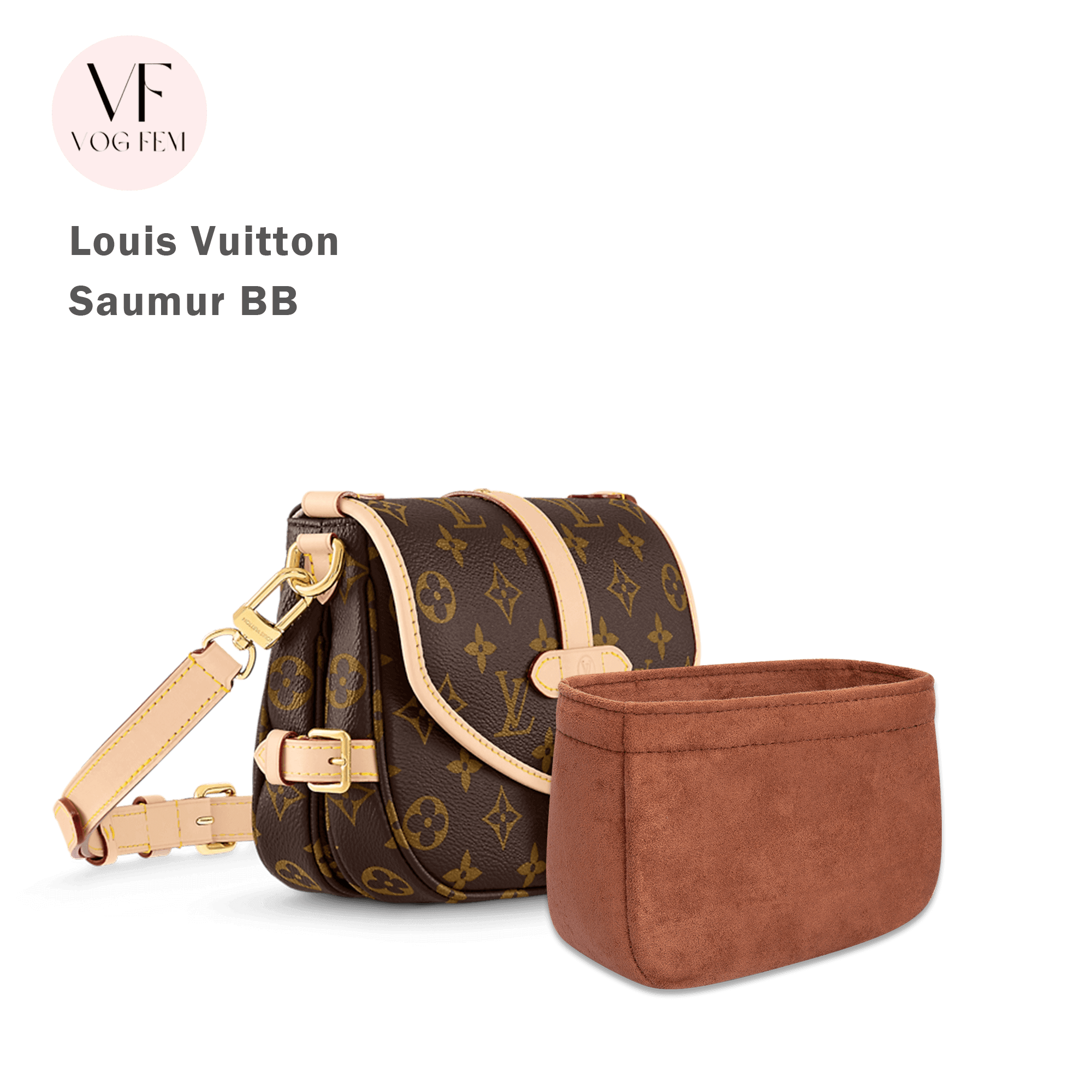 Suede Bag Organizer for LV - Saumur BB