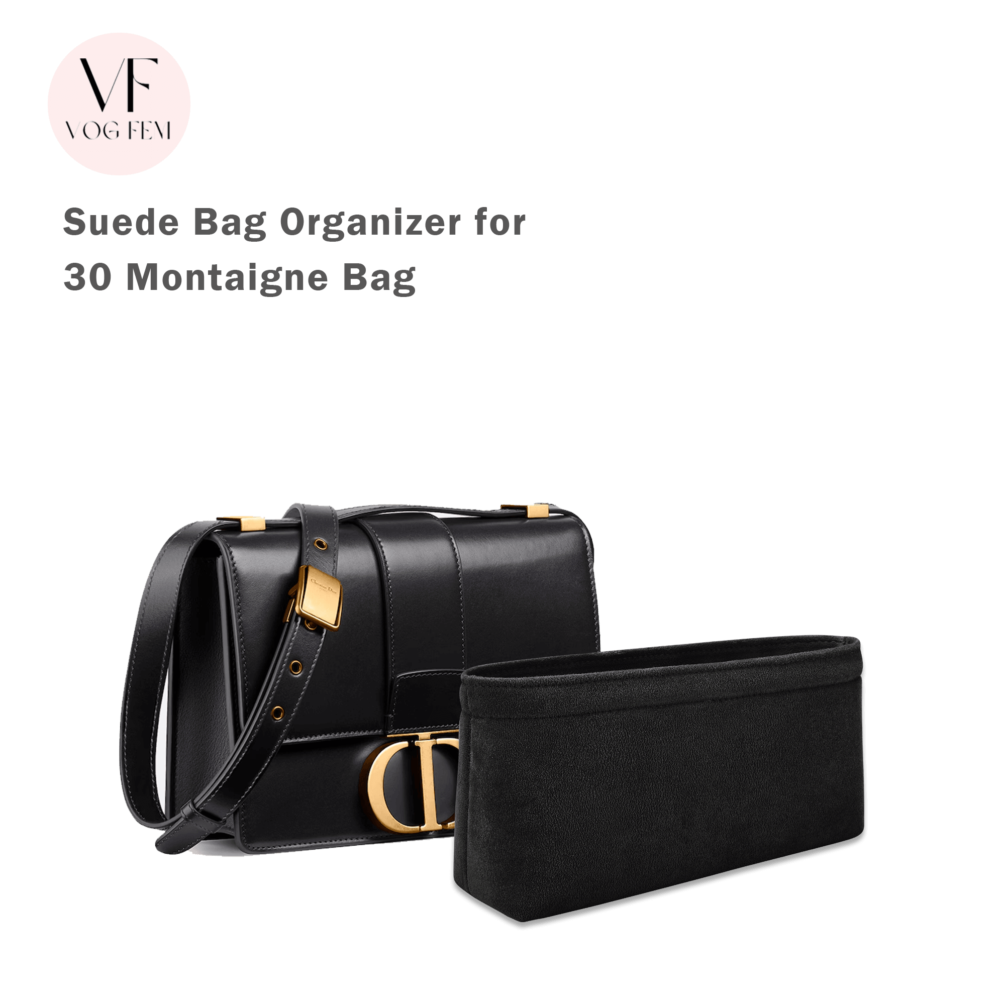 Suede Bag Organizer for Dior - 30 Montaigne Bag