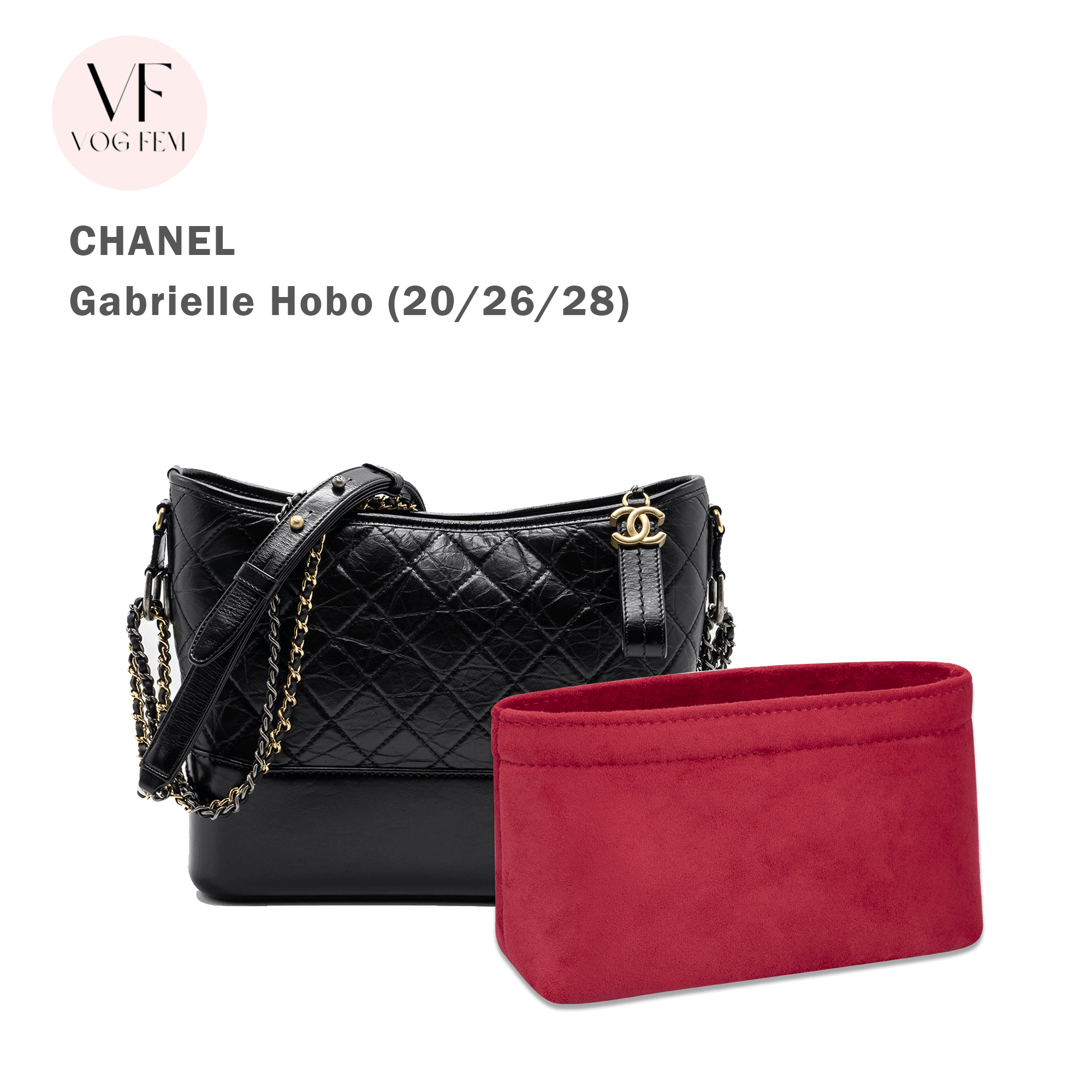 Suede Bag Organizer for Chanel - Gabrielle Hobo