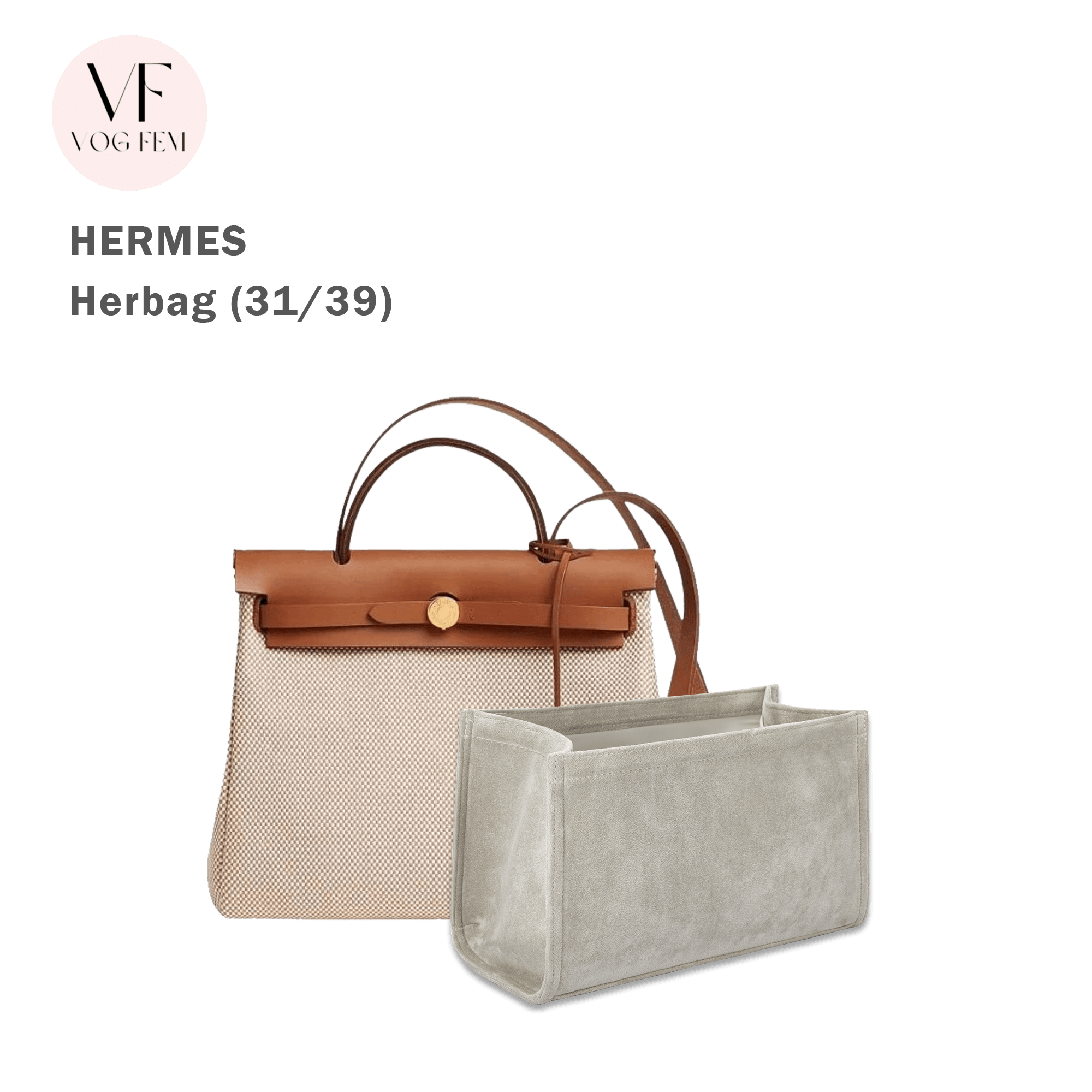 Suede Bag Organizer for HERMES - Herbag