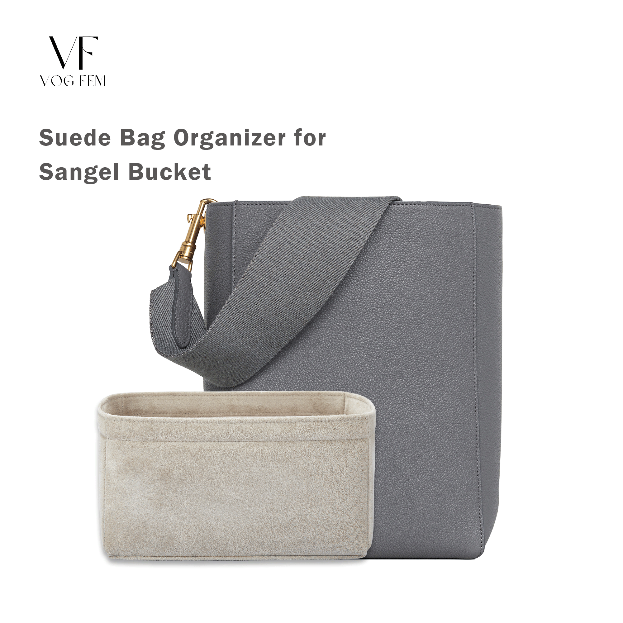 Suede Bag Organizer for CELINE - Sangel Bucket