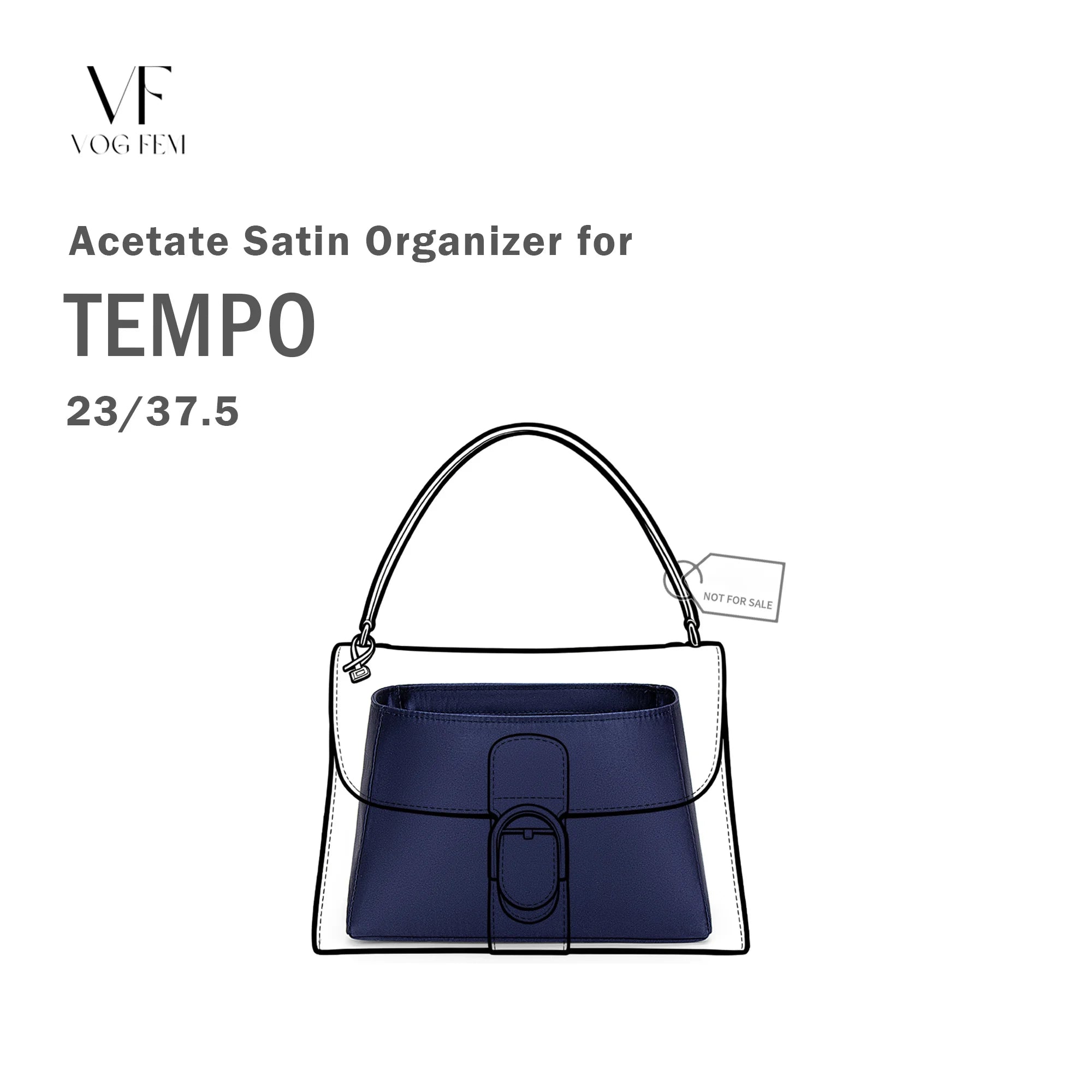 Acetate Satin Organizer for Delvaux Brillant Tempo