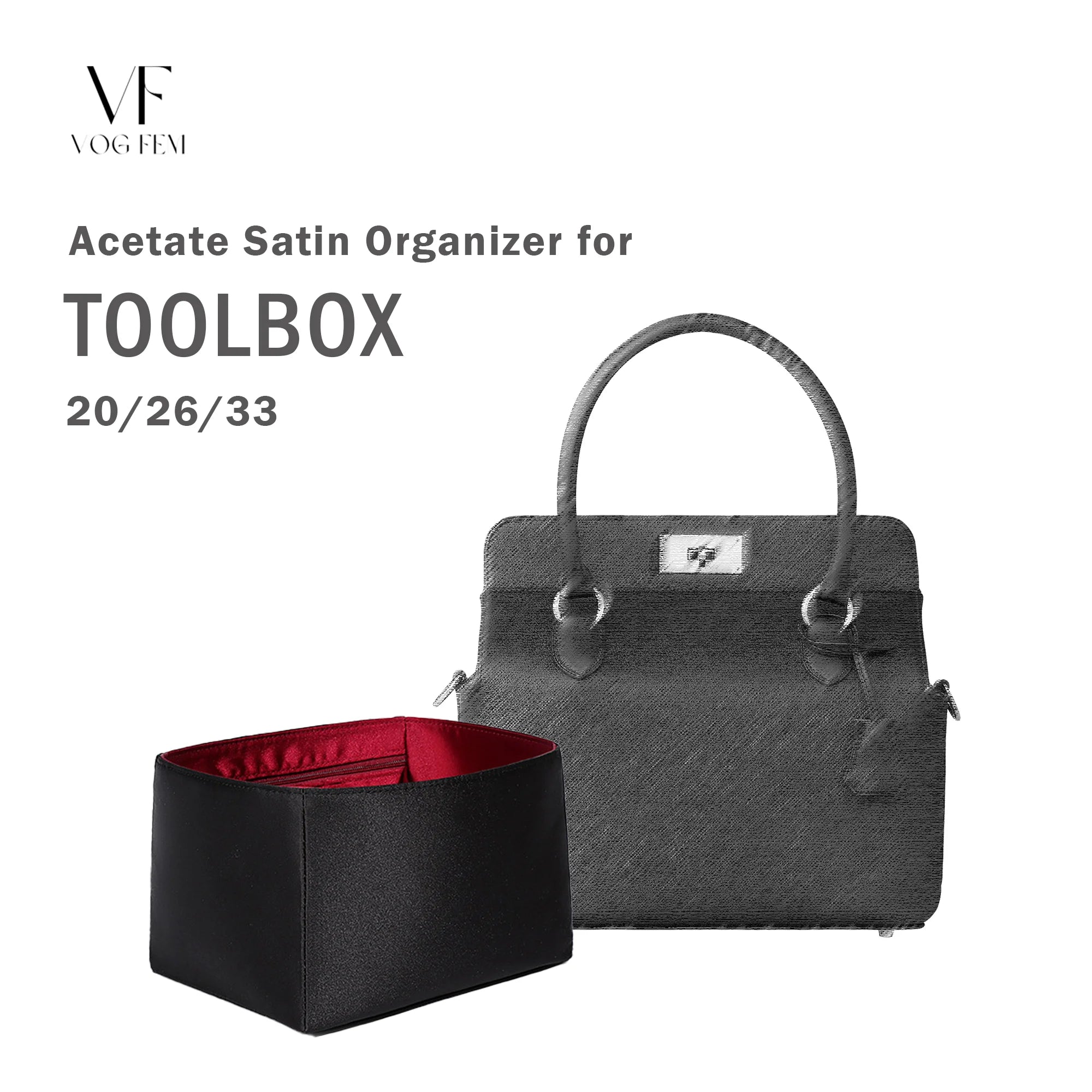 Acetate Satin Organizer for Hermes Toolbox