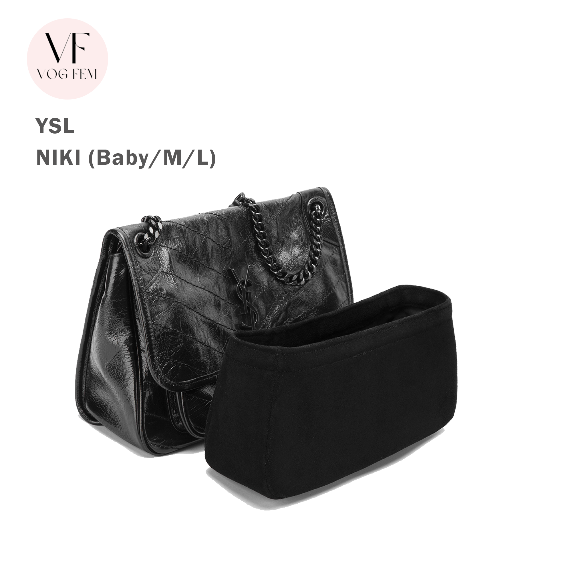 Suede Bag Organizer for YSL - NiKi